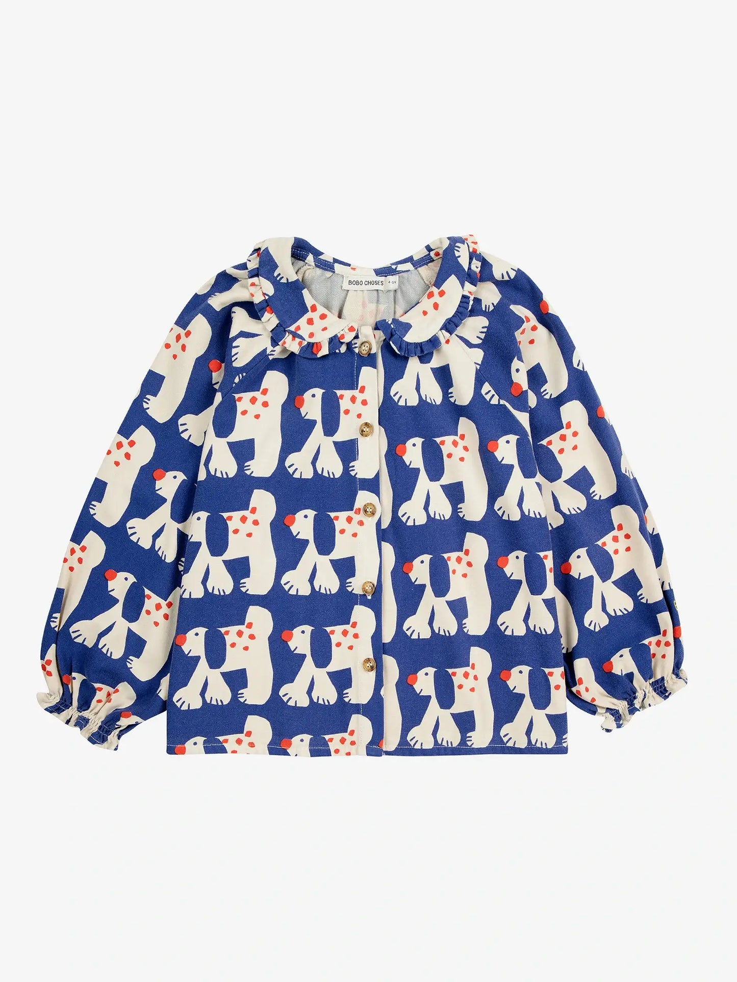 Blusa Fairy Dog de tela con mangas raglán y estampado integral