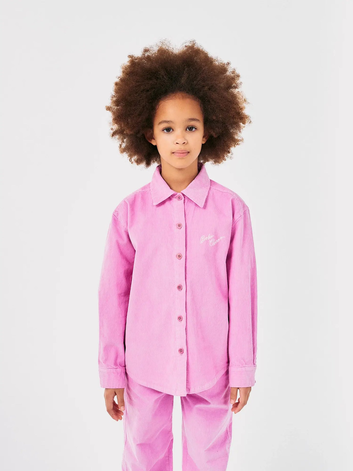 Bobo Choses embroidery corduroy shirt