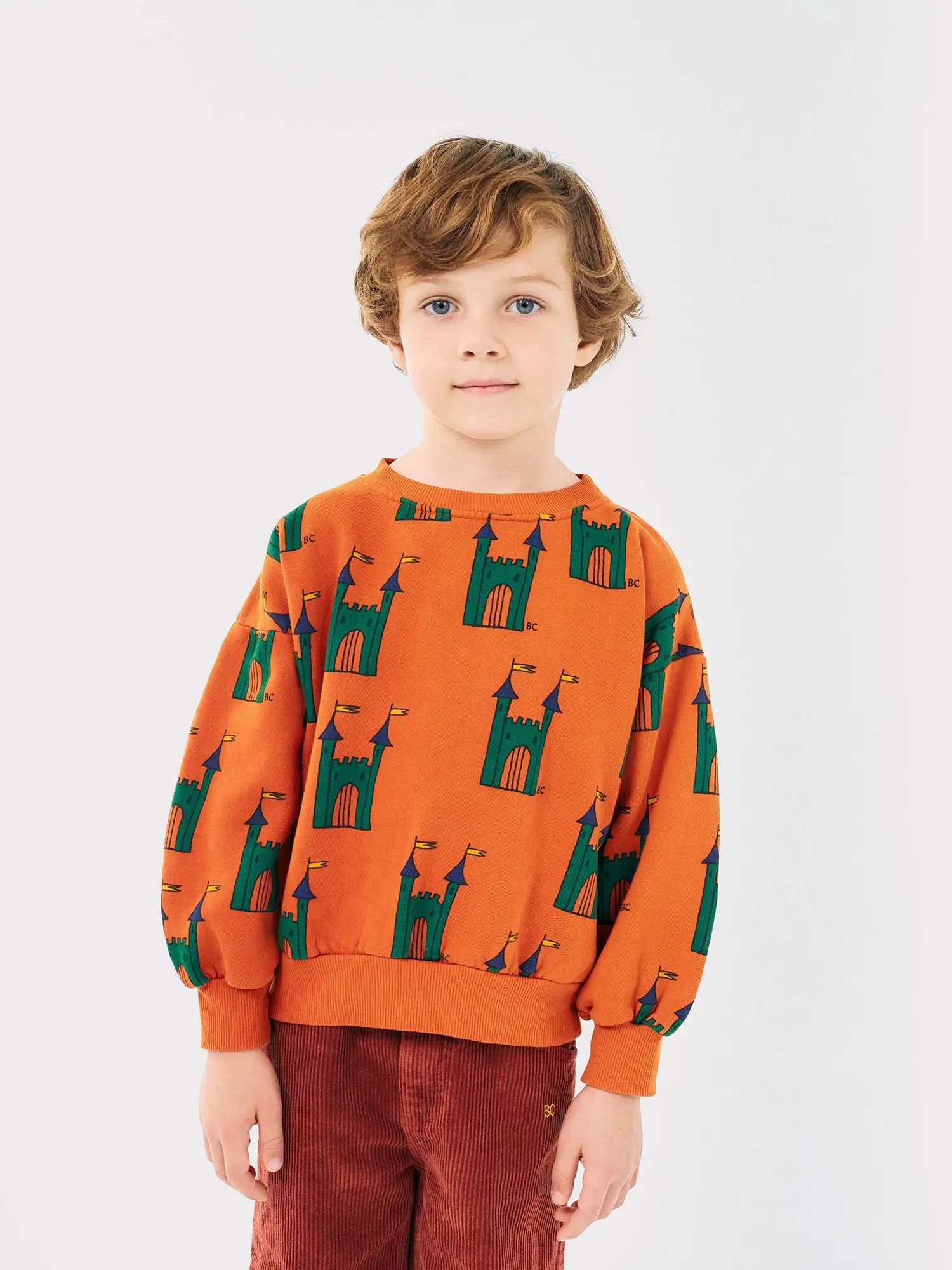 Orange Faraway Castle Sweatshirt for Children Bobo Choses