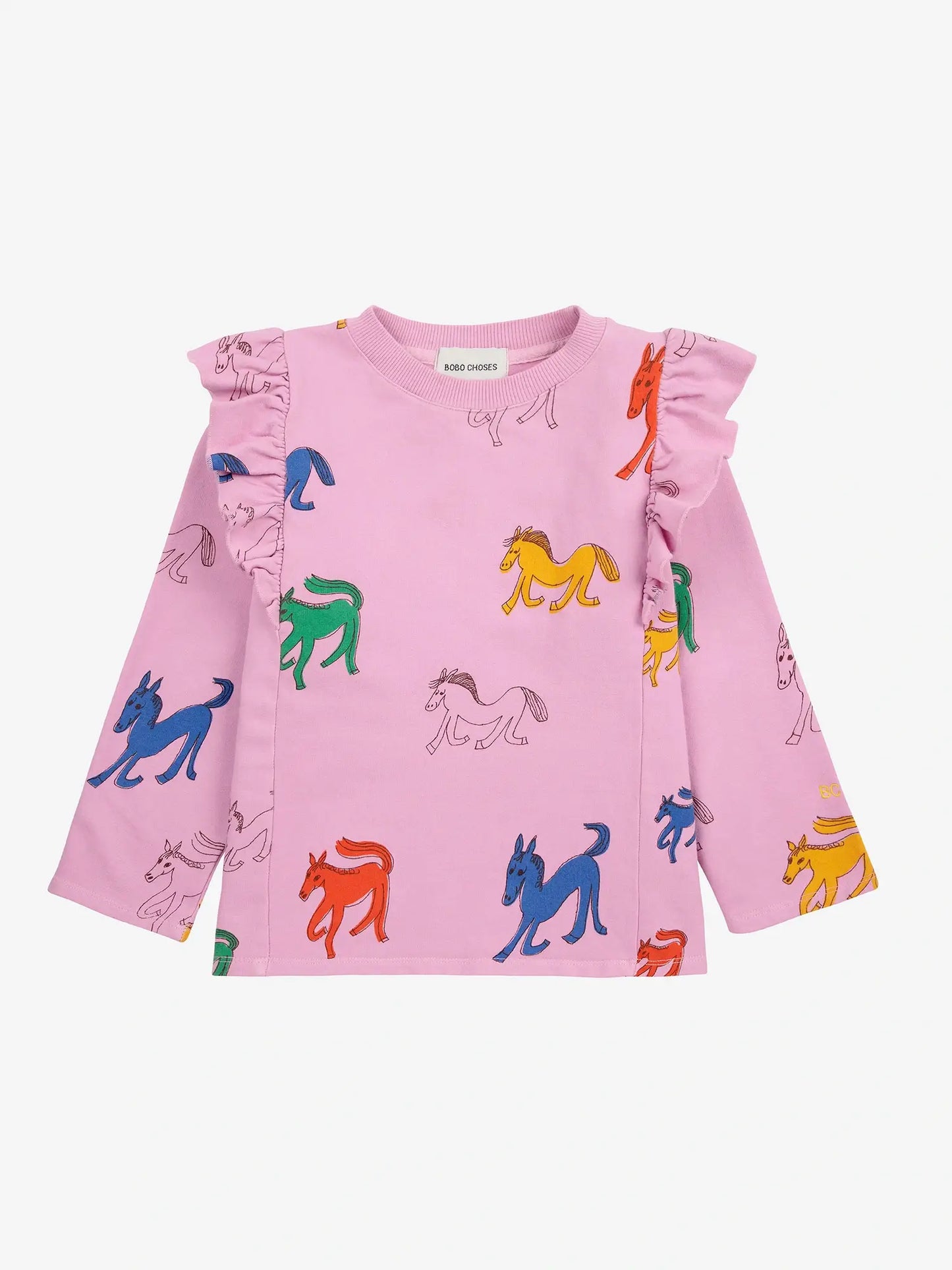 Dessuadora amb volant estampat Wonder Horse