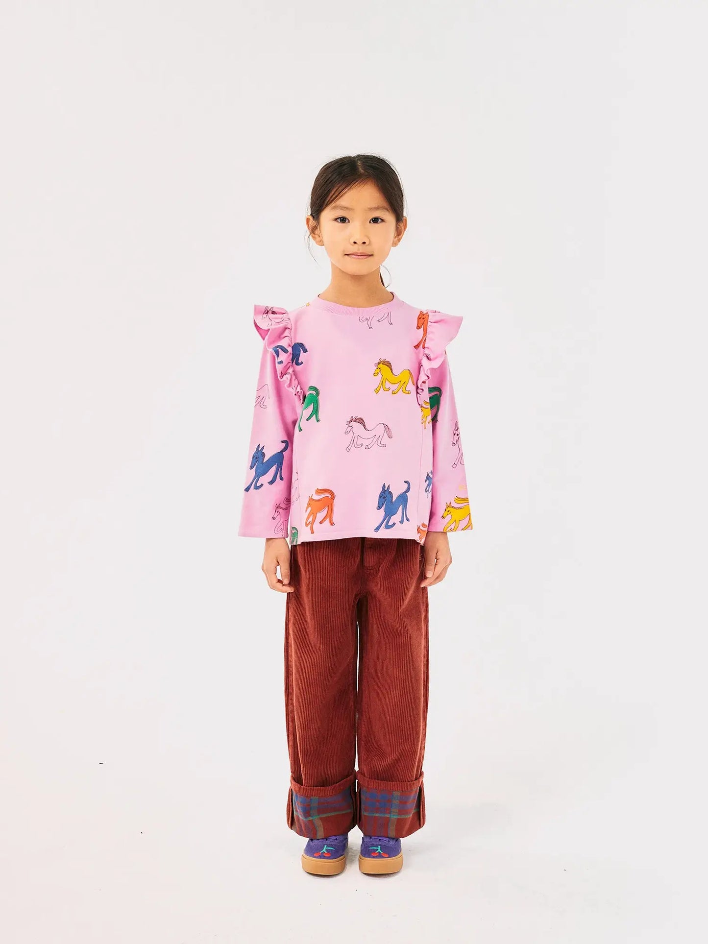 Dessuadora amb volant estampat Wonder Horse