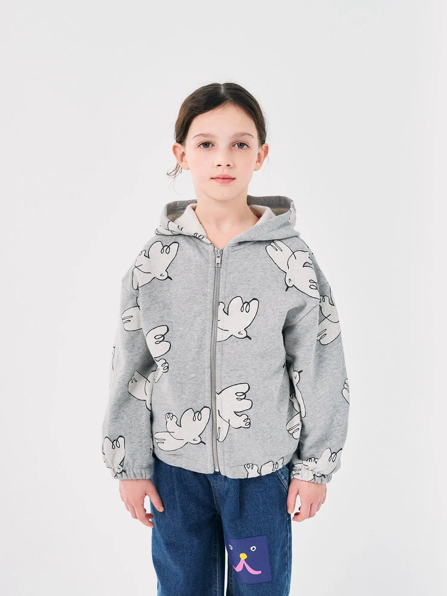 Freedom Bird all over zipped hoodie