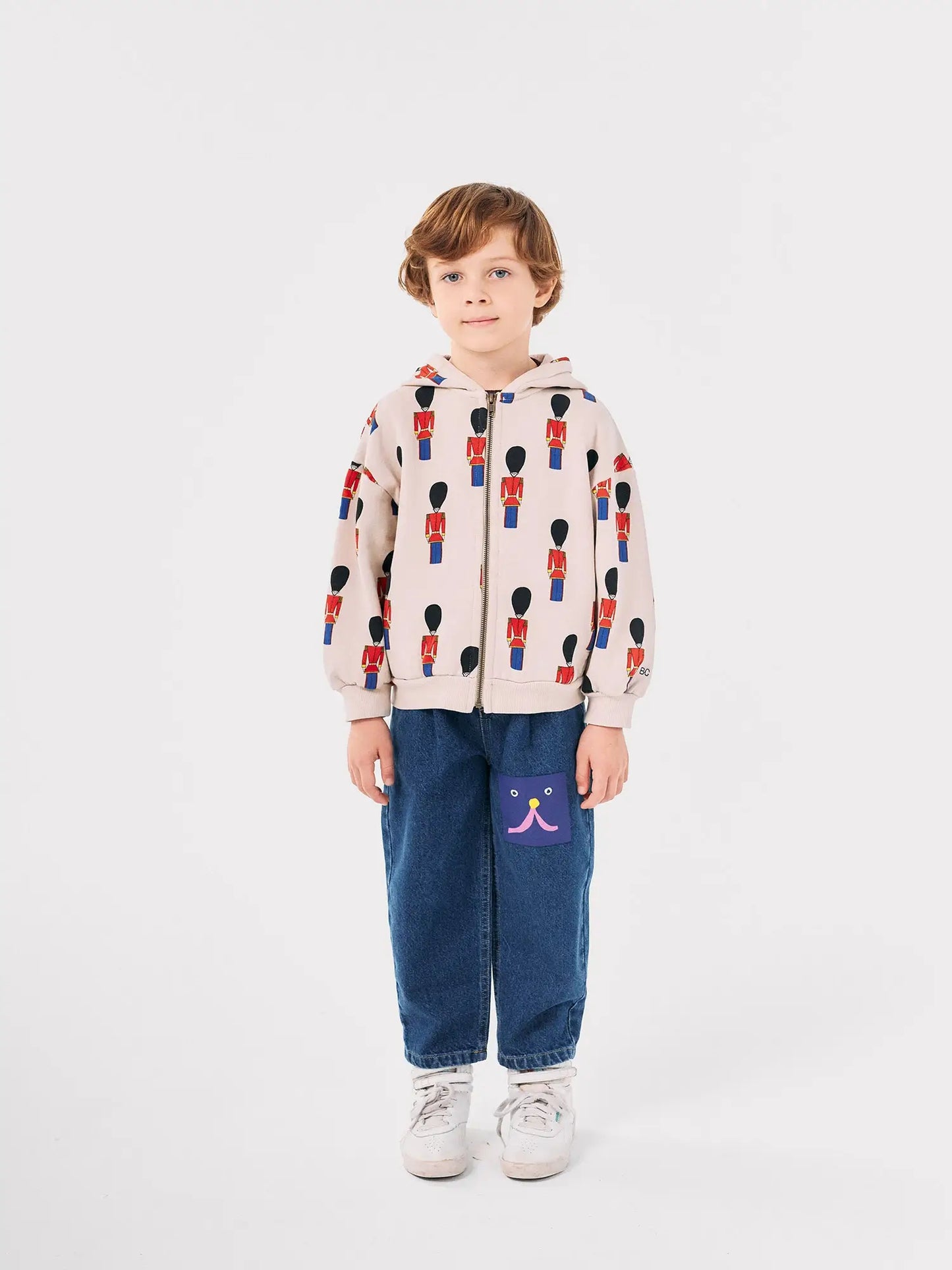 Sudadera de cremallera con capucha Little Tin Soldiers con estampado integral