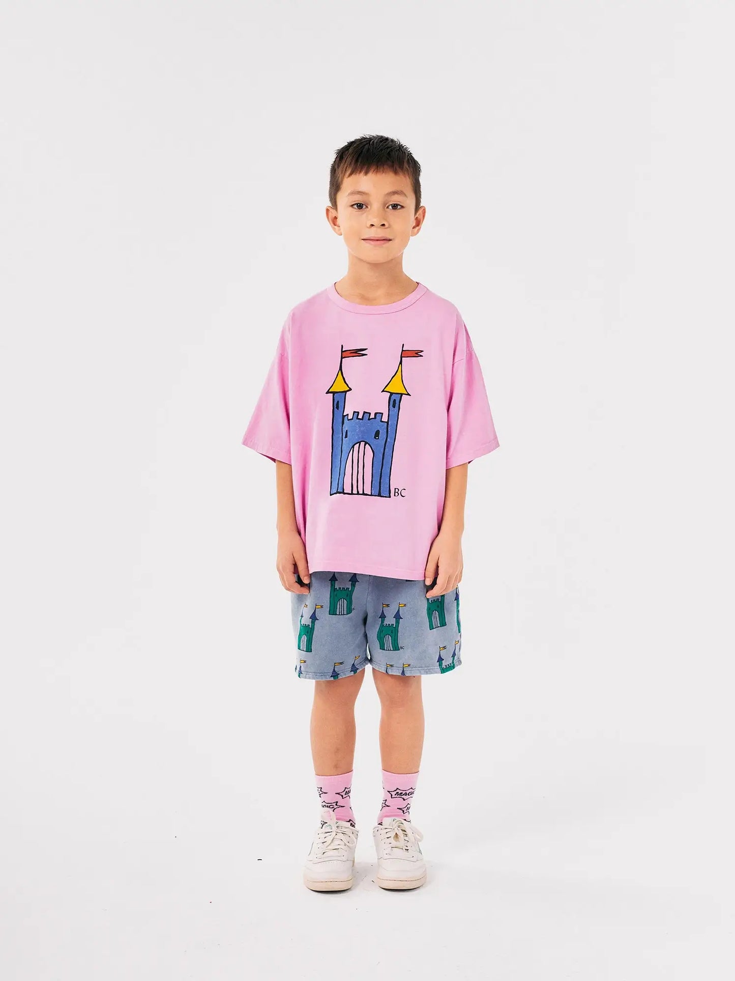 Faraway Castle all over bermuda shorts