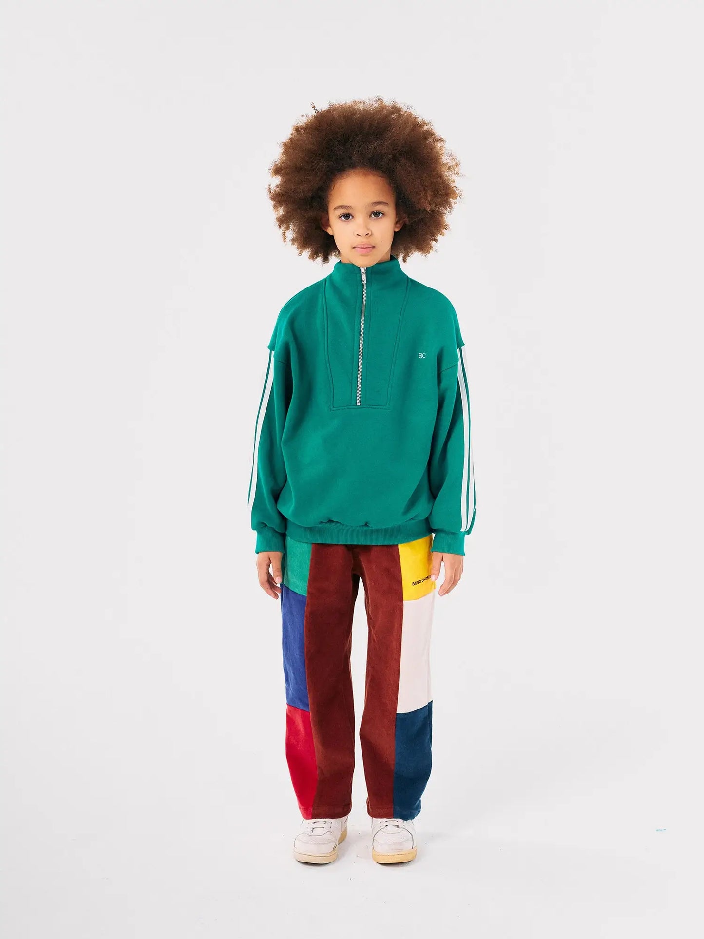 Bobo Choses color block corduroy straight pants