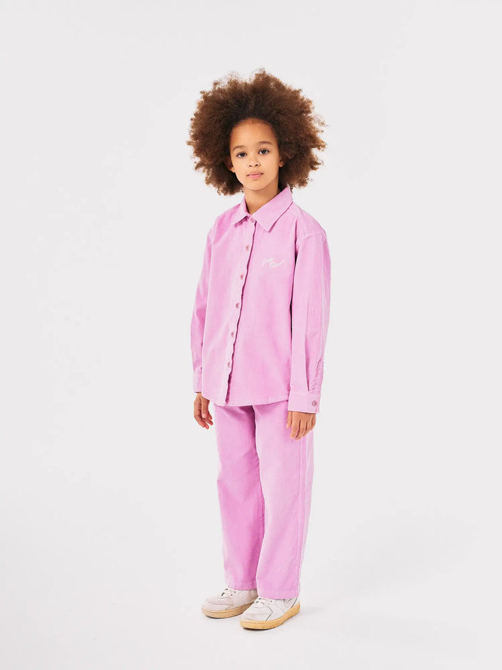 Bobo Choses pink corduroy straight pants