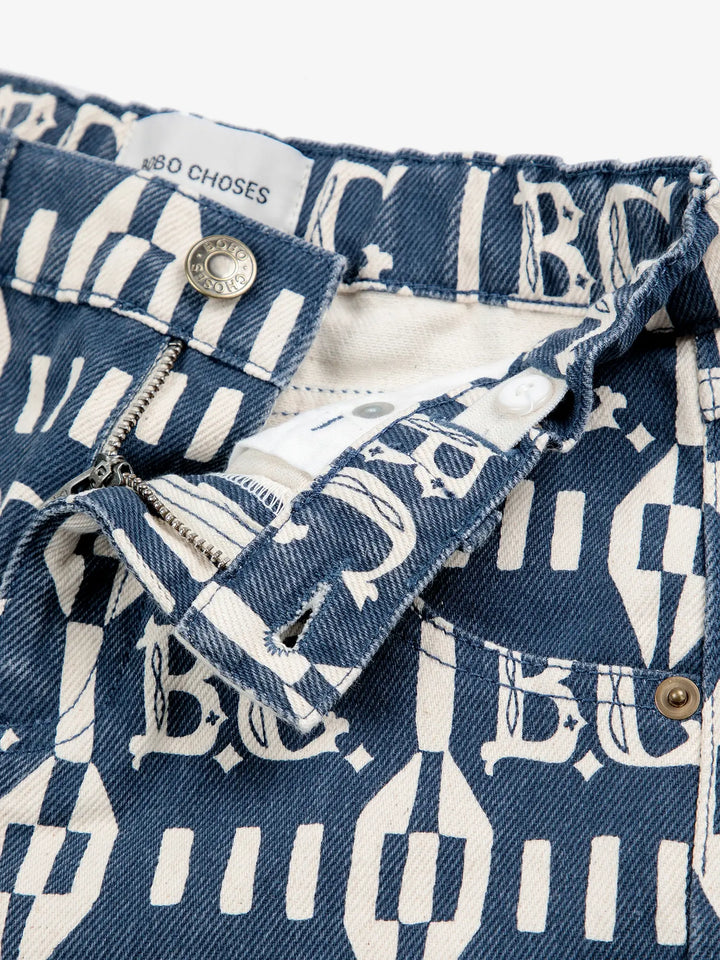 B.C Vintage all over five pockets straight pants