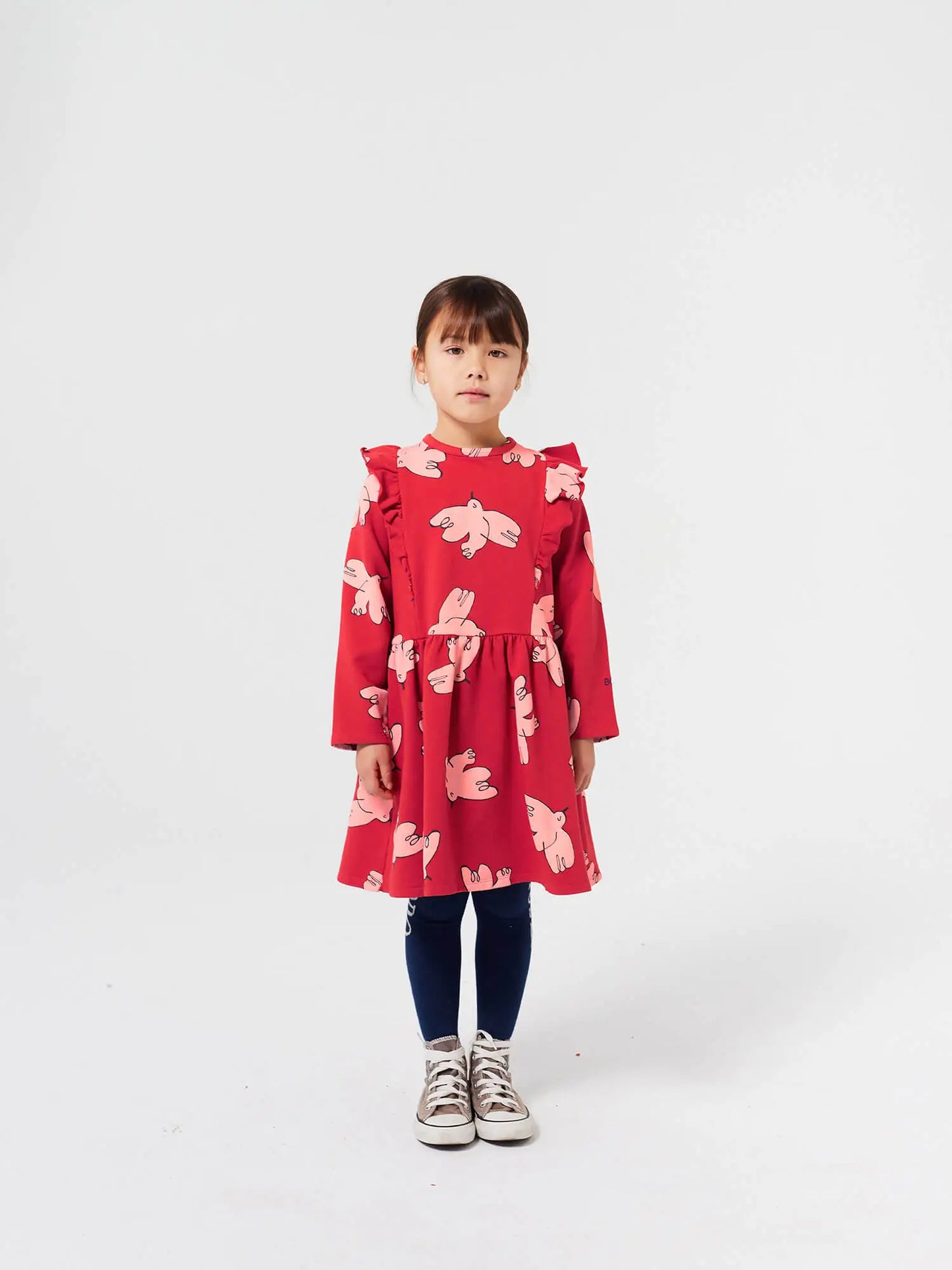 Freedom Bird all over ruffle dress