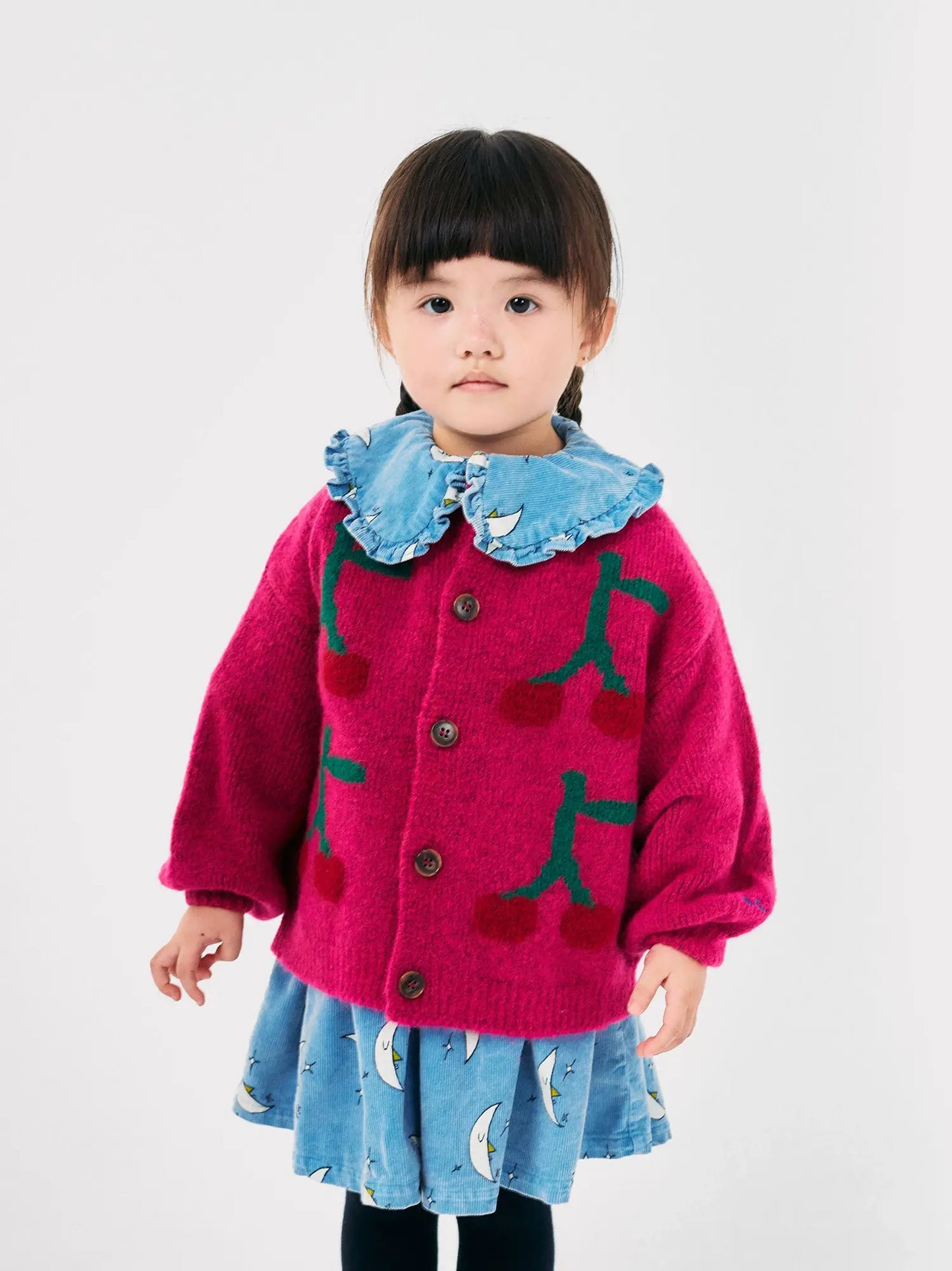 Cardigan intarsia Bobo Cherry