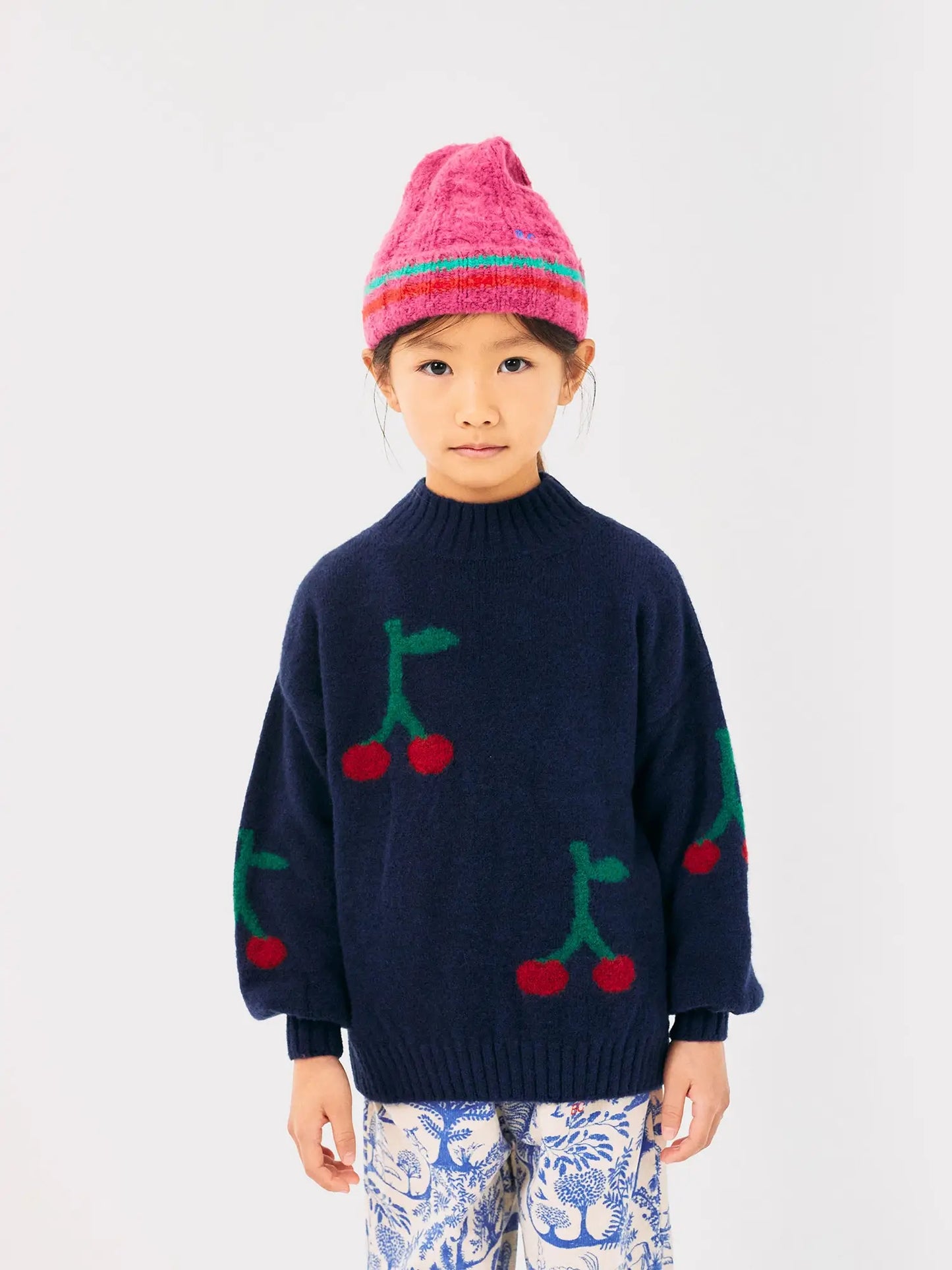 Pull col roulé Bobo Cherry all-over