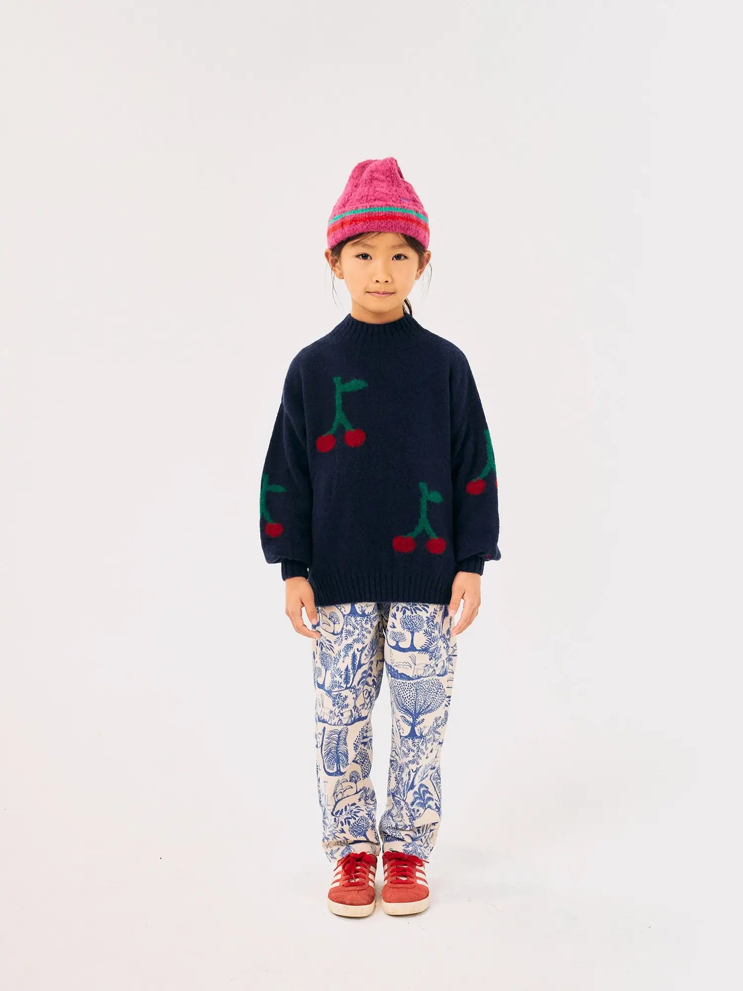 Pull col roulé Bobo Cherry all-over