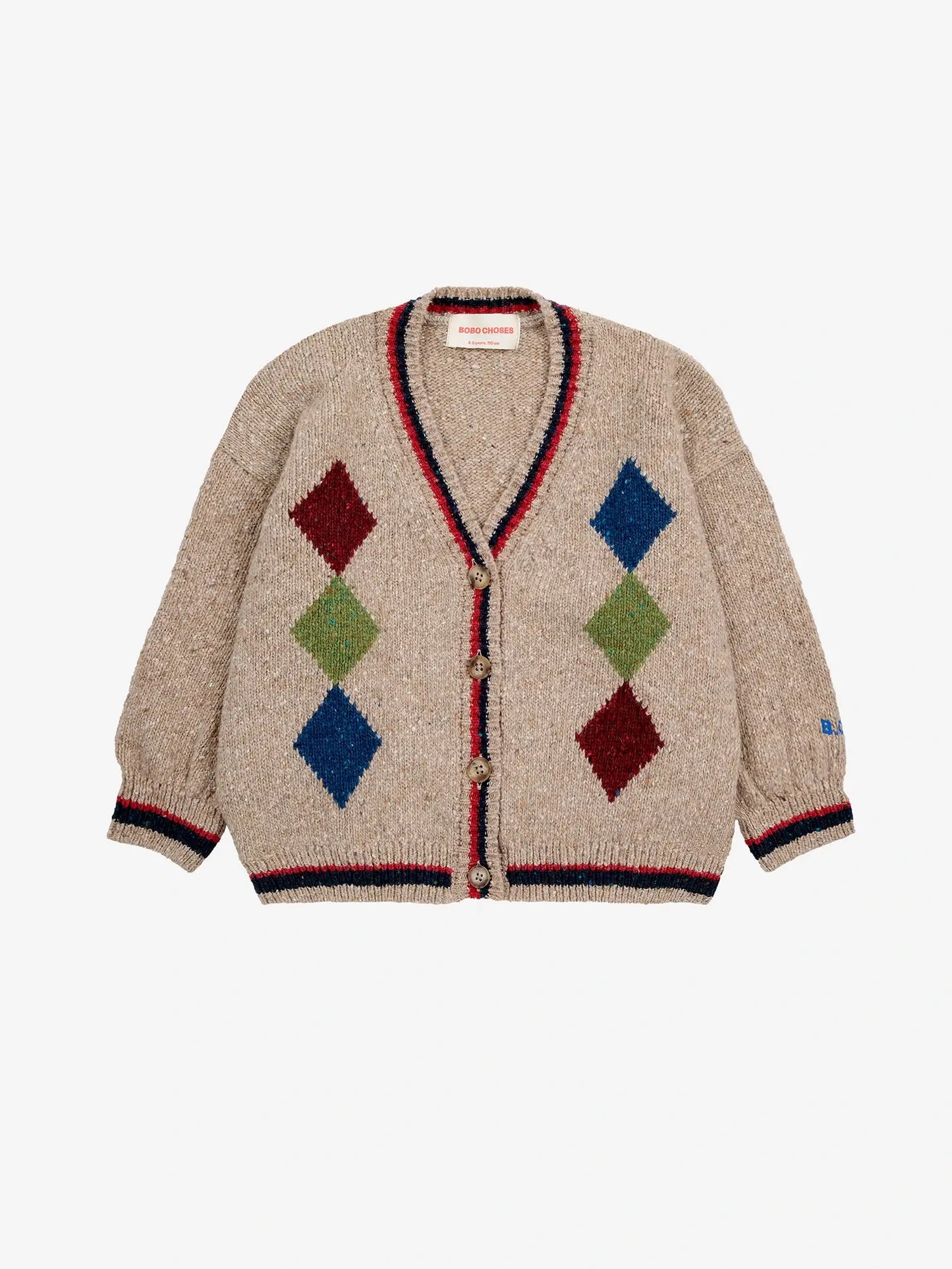 Cardigan intarsia Bobo diamonds