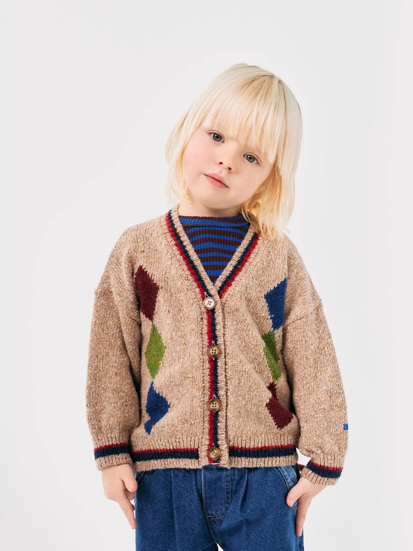 Cardigan intarsia Bobo diamonds