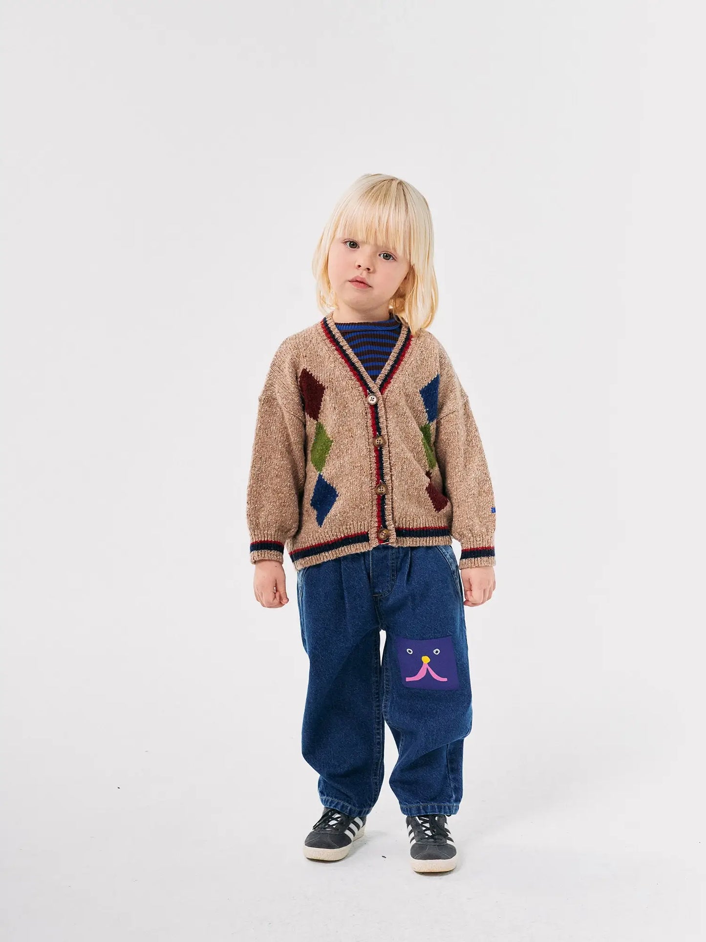 Cardigan intarsia Bobo diamonds