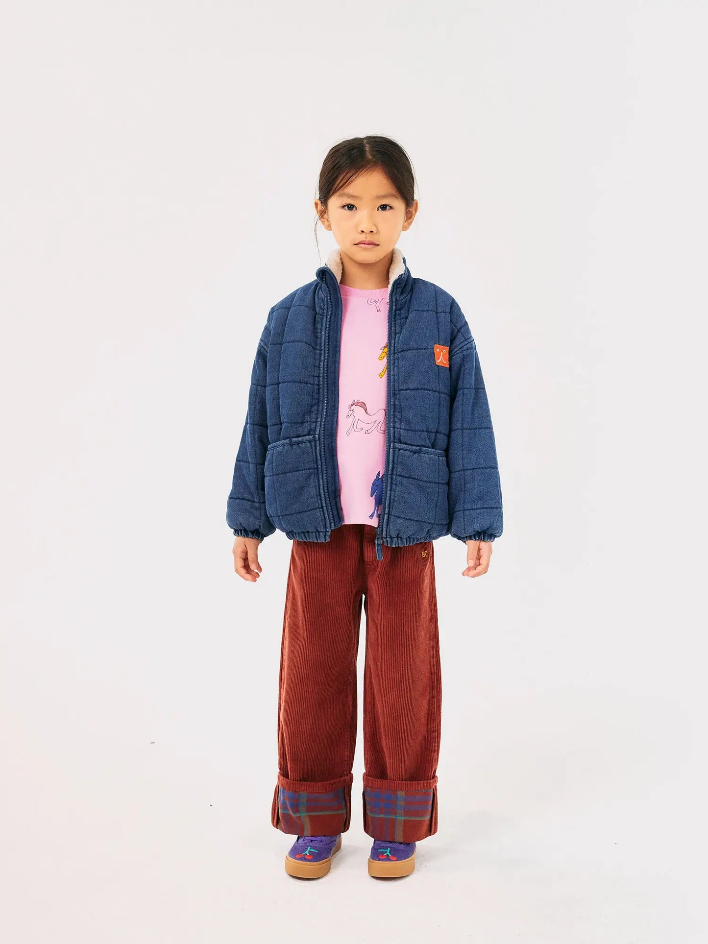 Funny Face denim quilted jacket