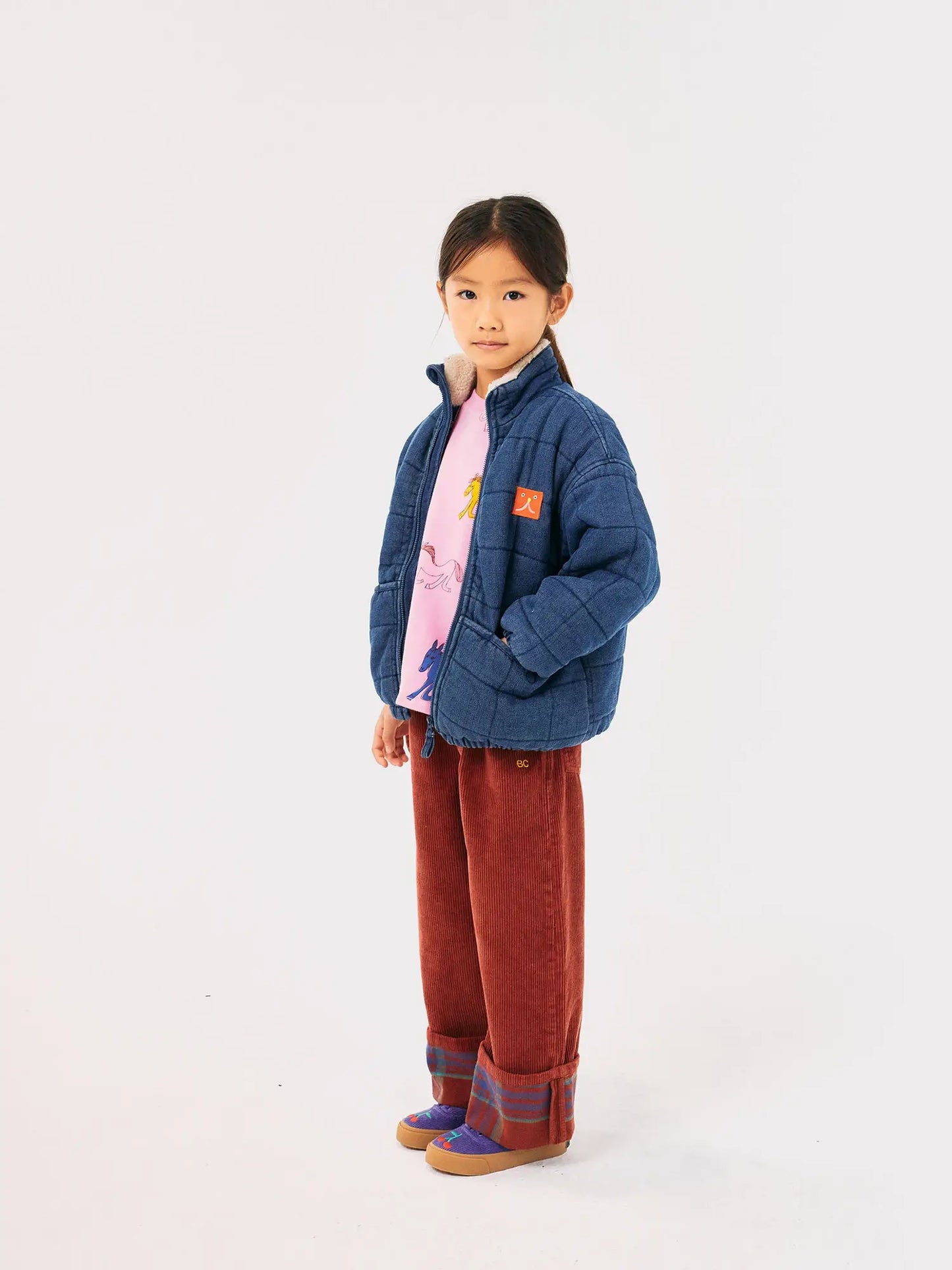 Funny Face denim quilted jacket