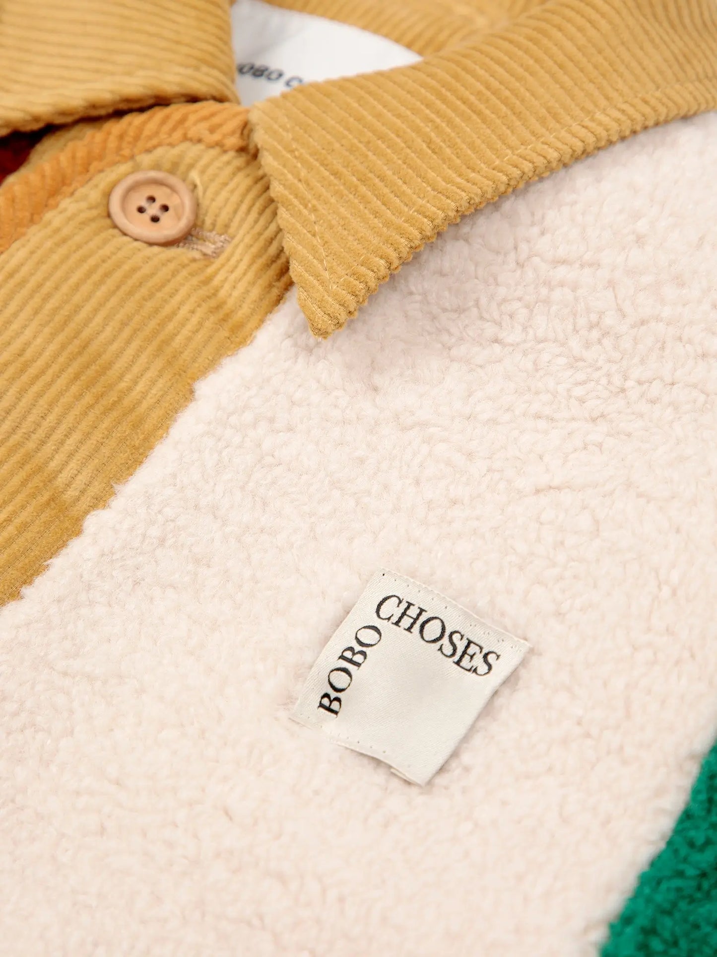 Color Block sheepskin jacket