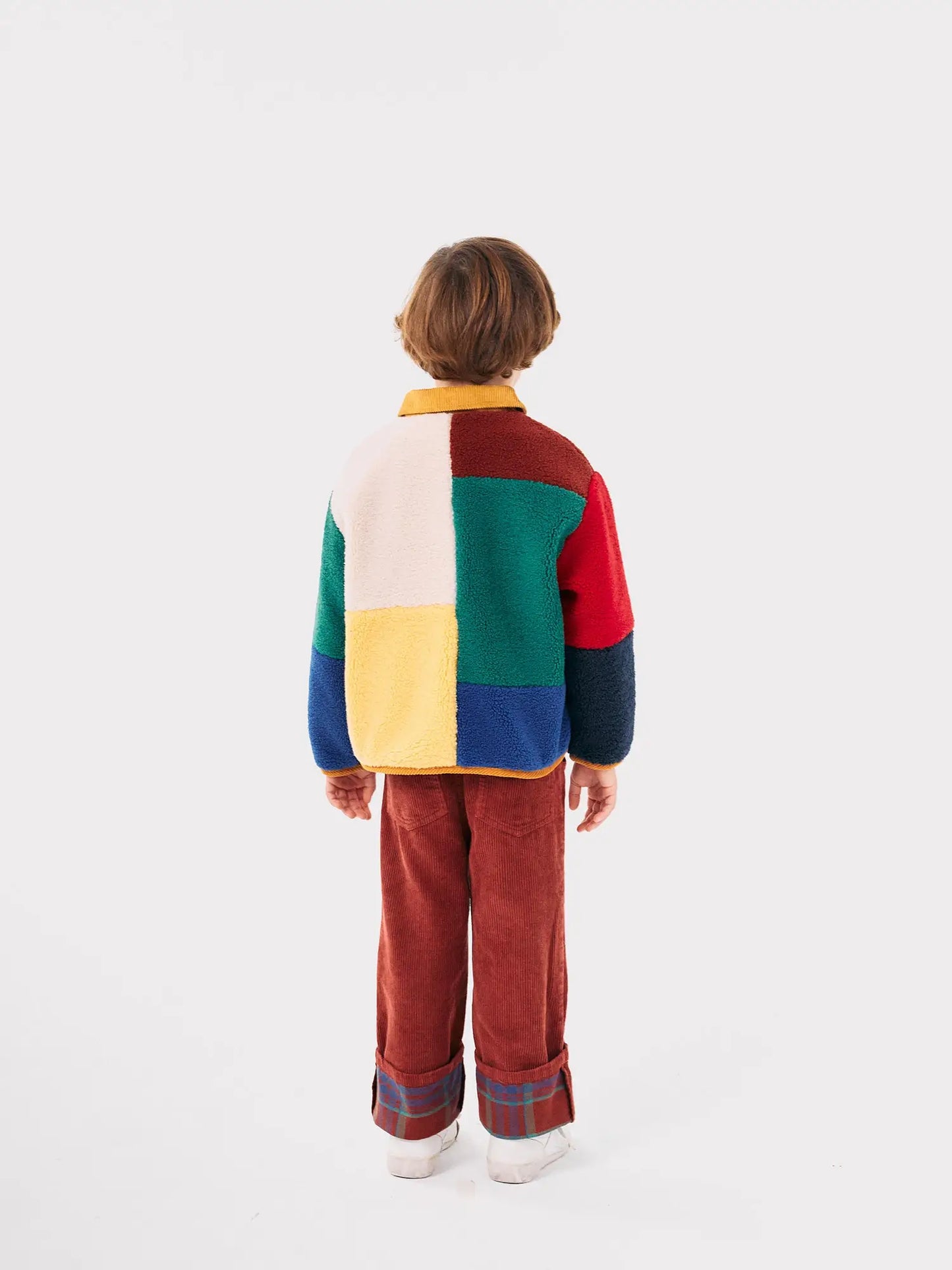 Veste en peau de mouton Color Block