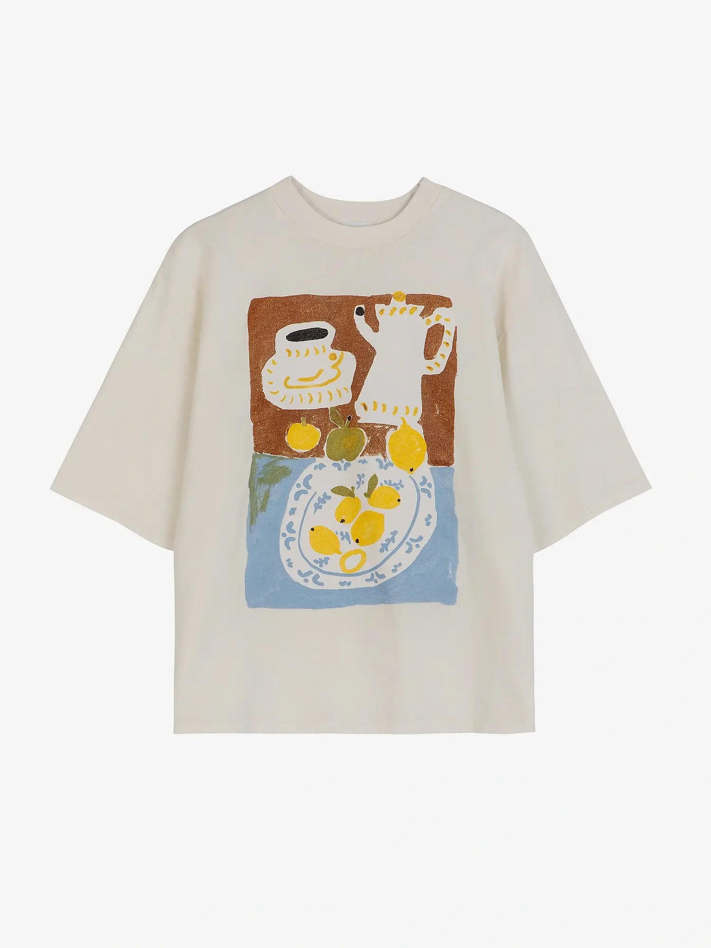 T-shirt mit Abstract Tea Time-Druck