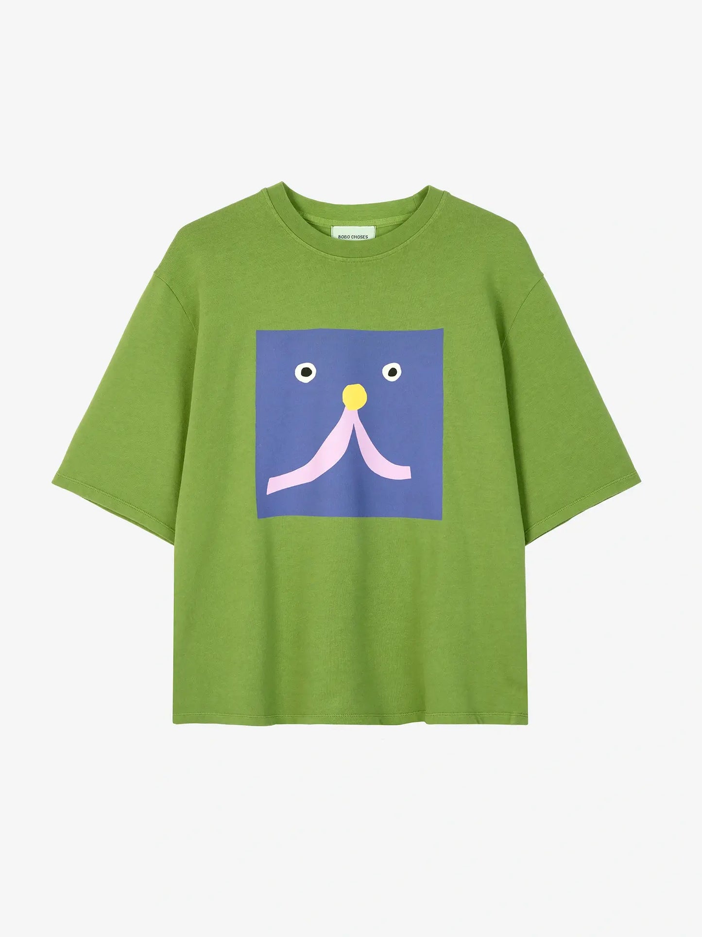 Abstract Cat Smile print T-shirt