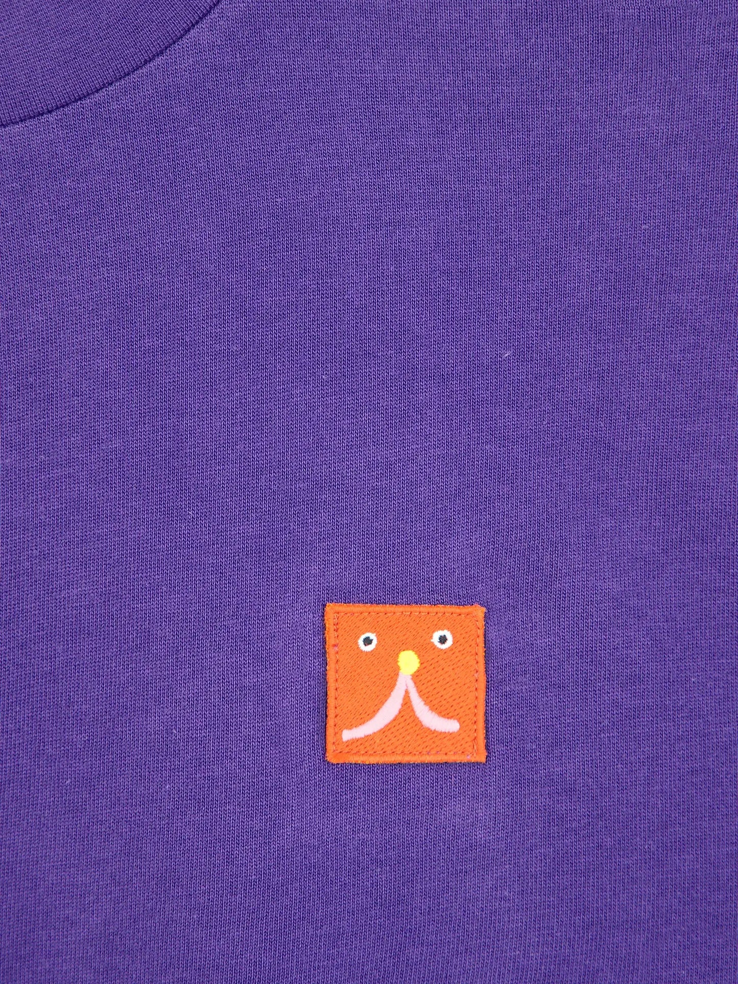 T-shirt à col montant avec patch Abstract Cat Smile