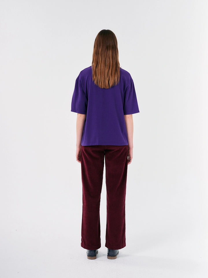 Camiseta cuello simulado con parche Abstract Cat Smile