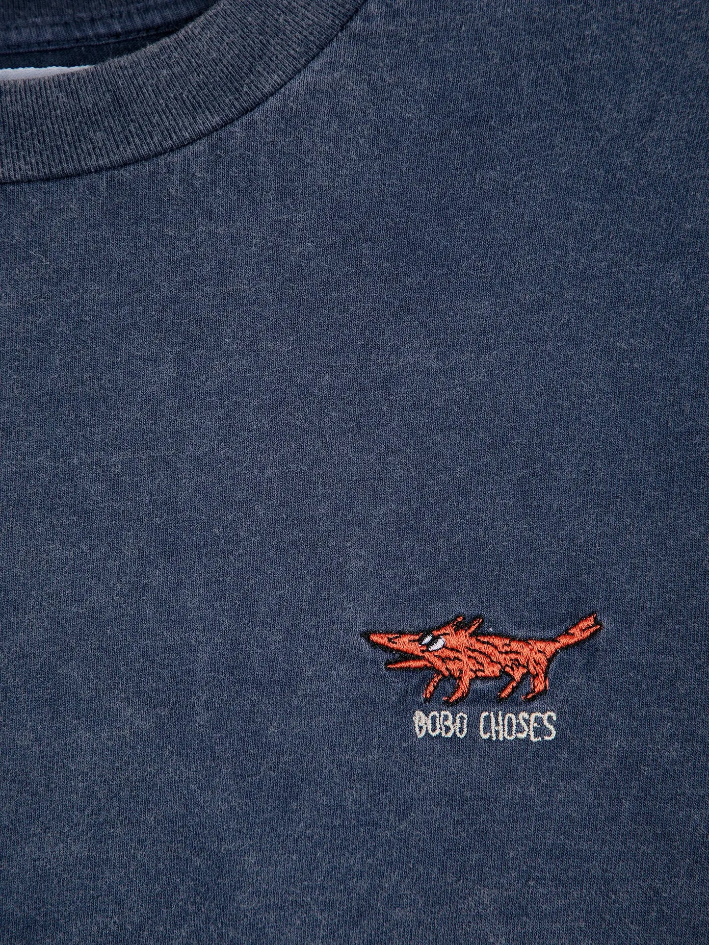 Fox embroidery long sleeve T-shirt