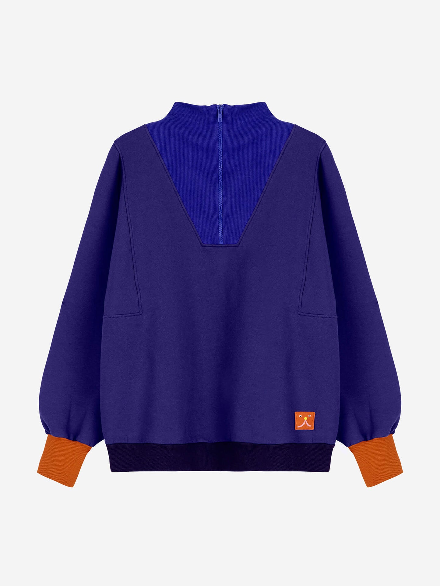 Sweatshirt zippé blocs de couleur