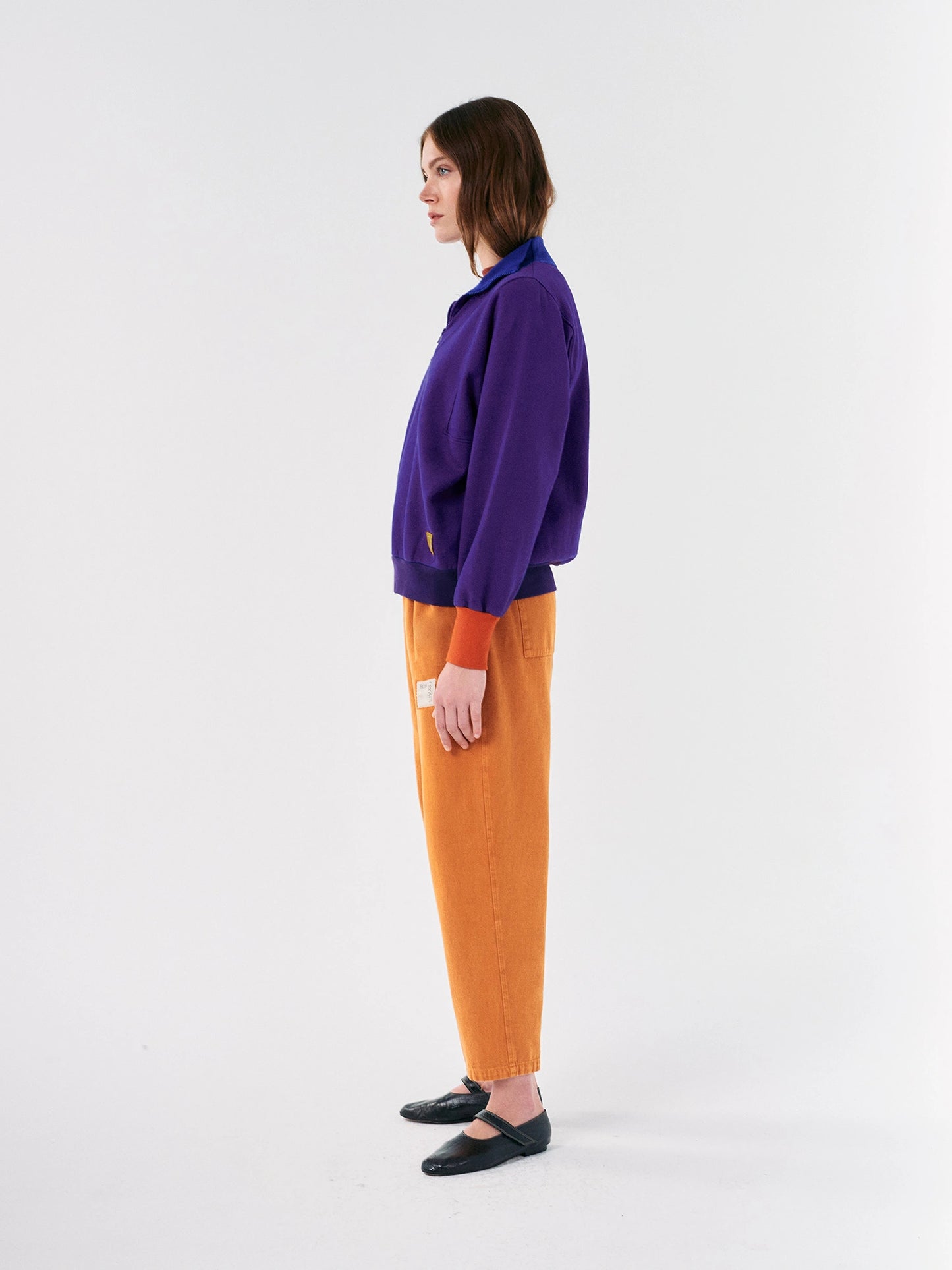 Color Block zipped sweatshirt