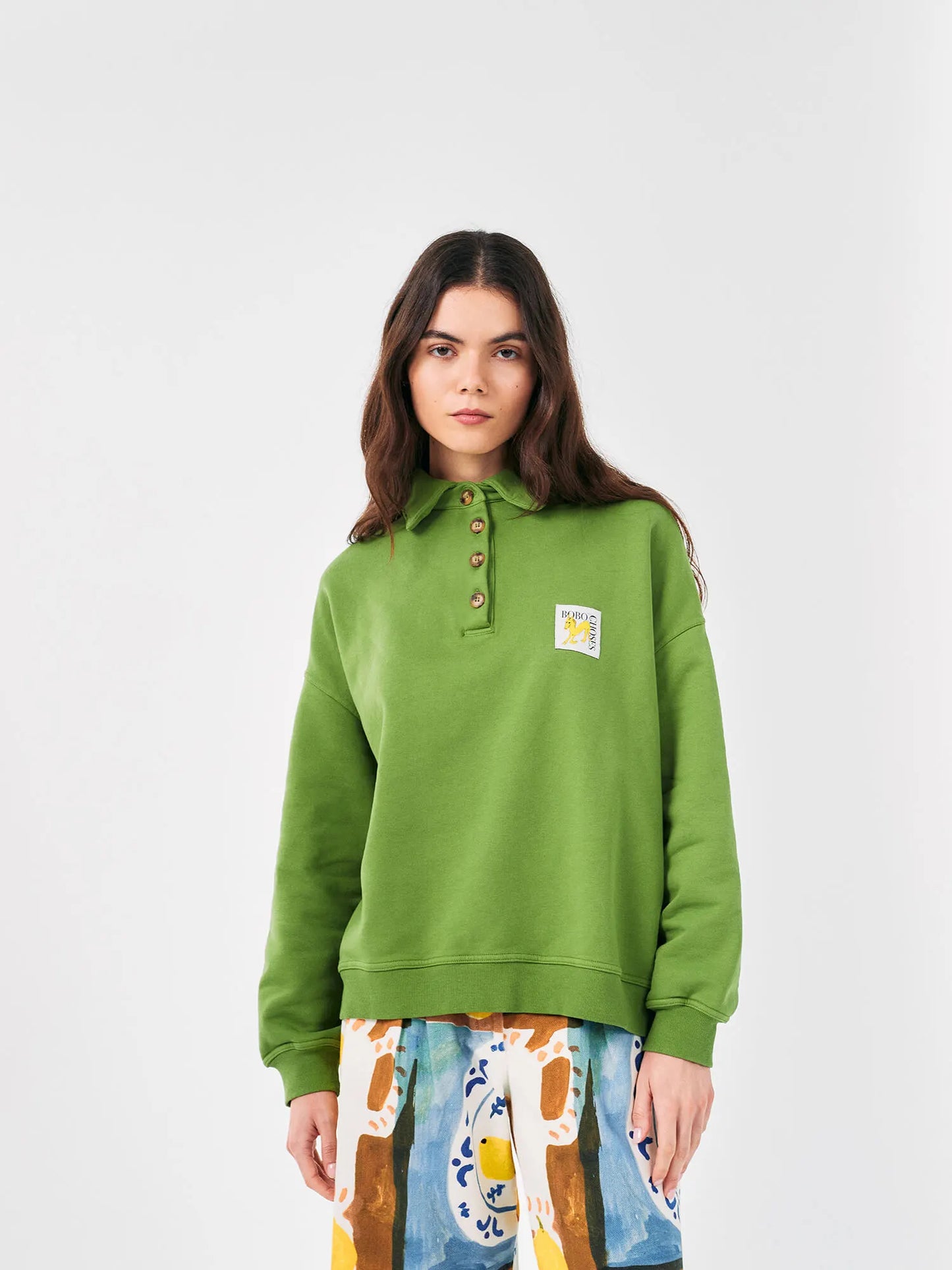 Wonder Horse patch polo sweatshirt