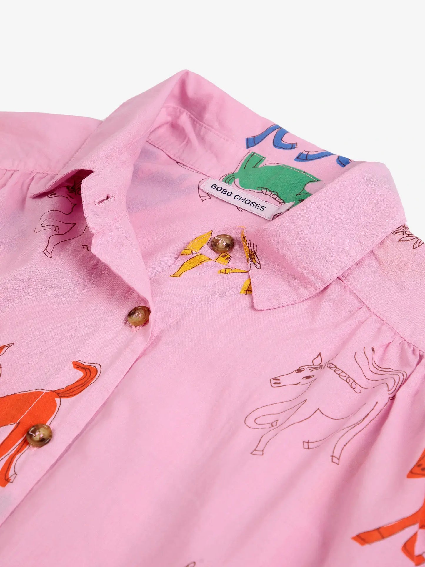 Camisa frunzida amb estampat Wonder Horse