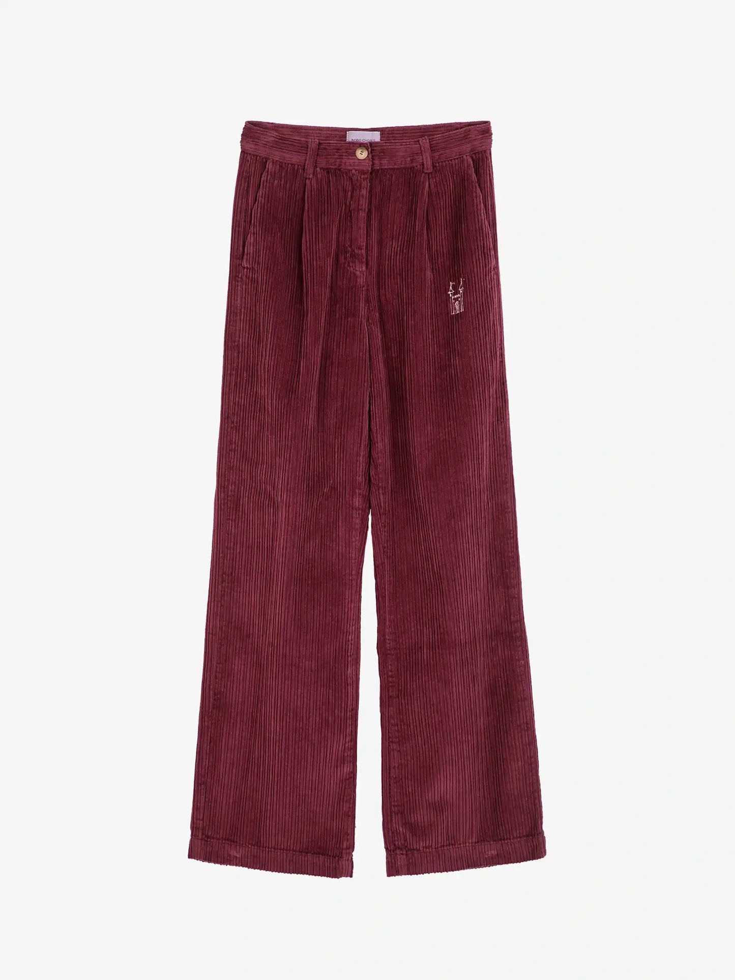 Faraway Castle pleated corduroy pants