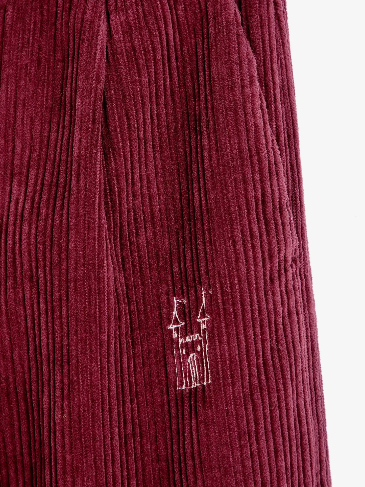 Faraway Castle pleated corduroy pants