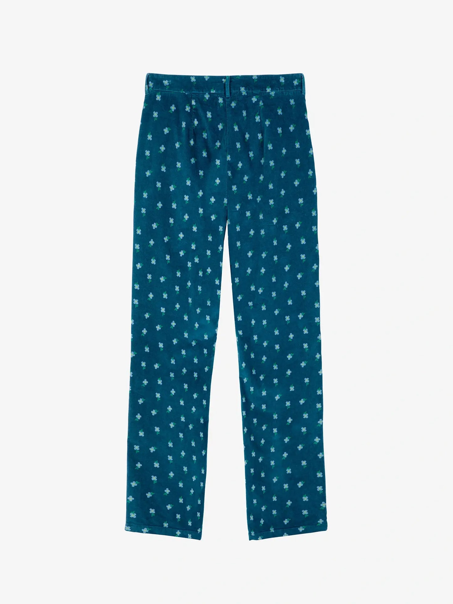 Pantalon en velours imprimé Floral