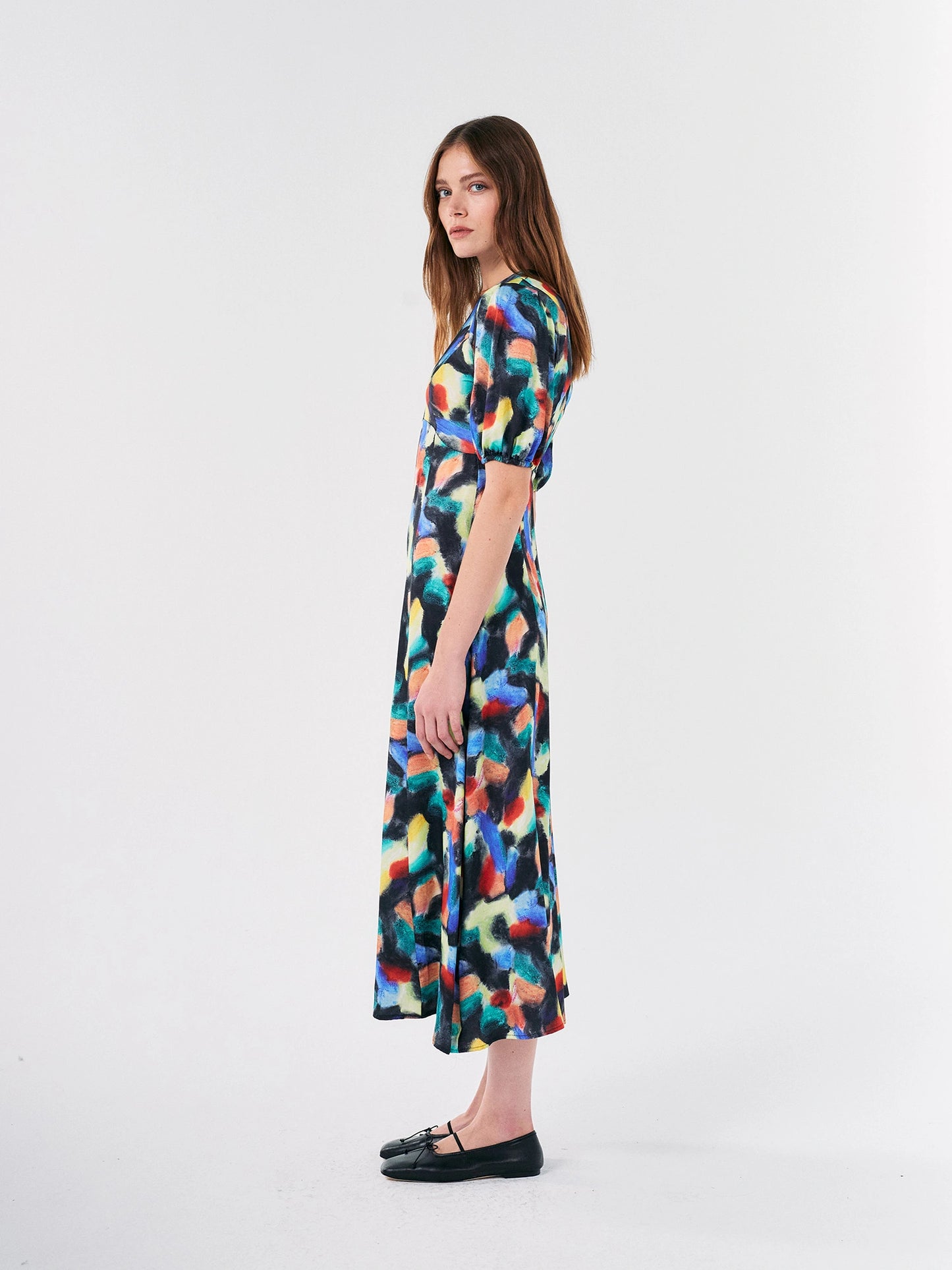 Fantasy World printed evase dress