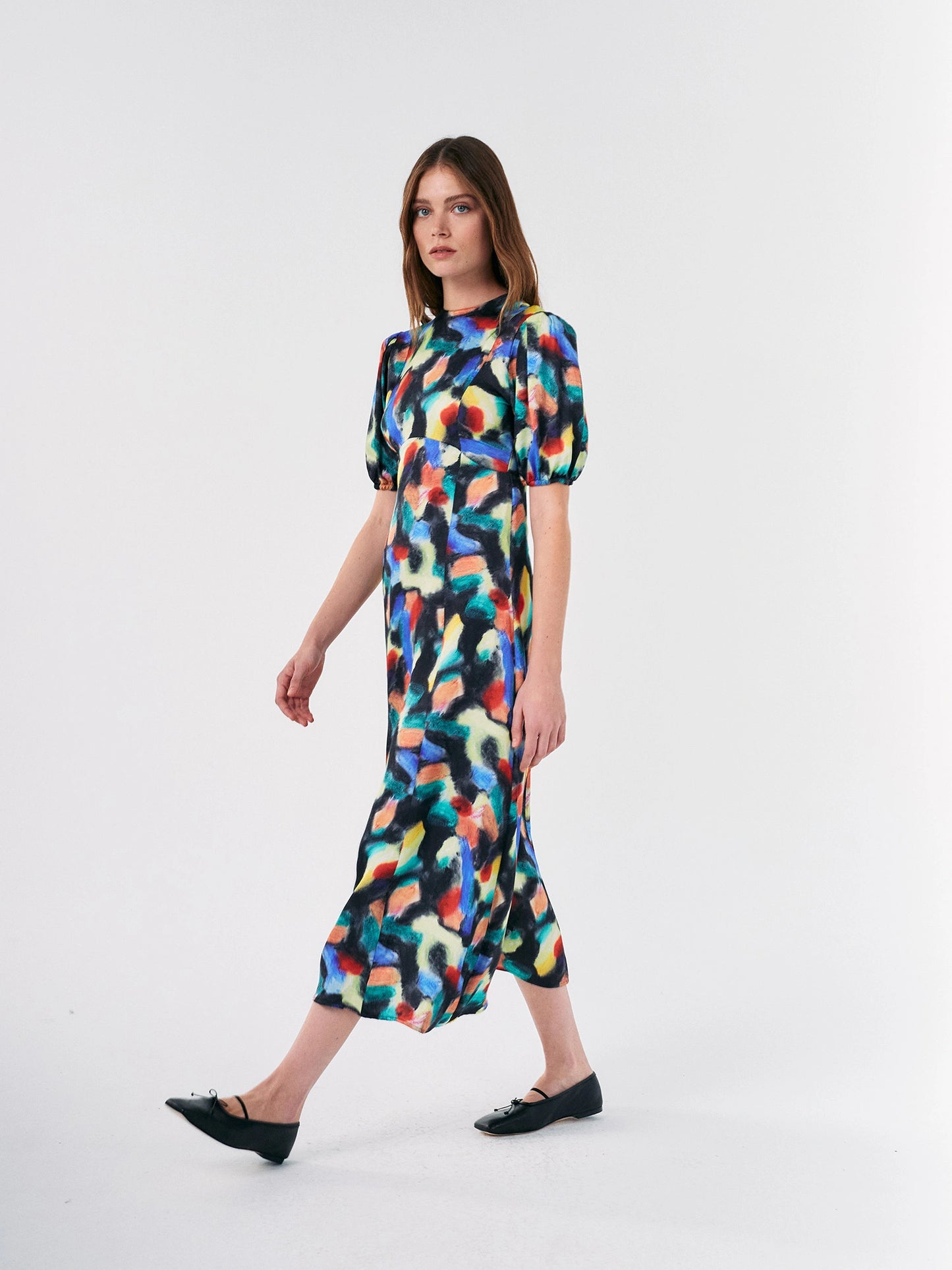 Fantasy World printed evase dress