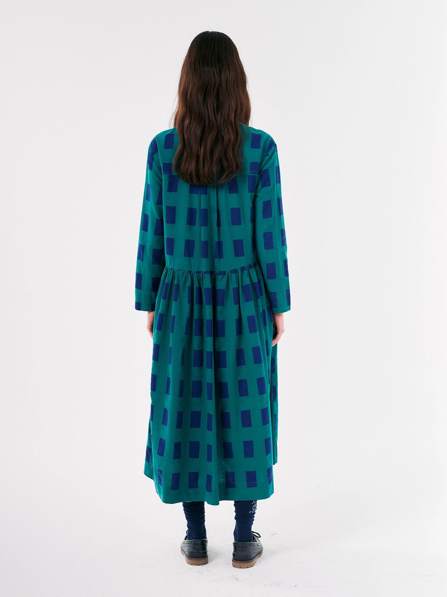 Checked loose fit dress