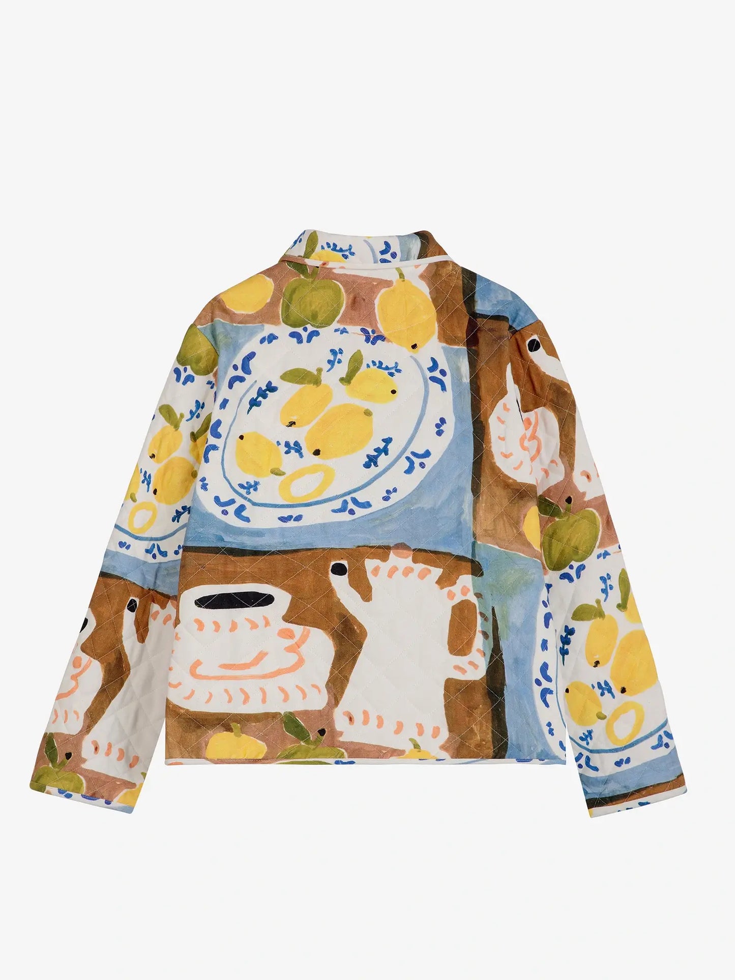 Steppjacke mit Abstract Tea Time-Print