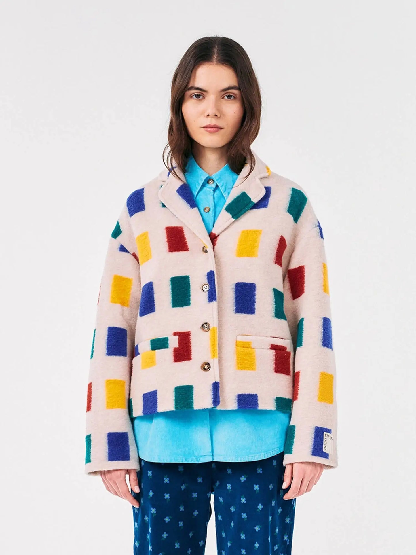 Chaqueta de jacquard estampada Color Game