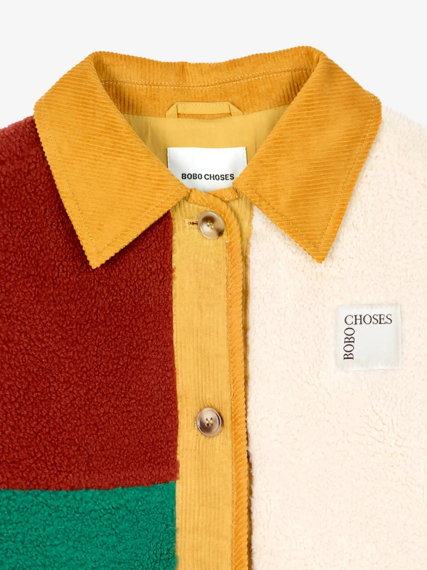 Color Block sheepskin jacket