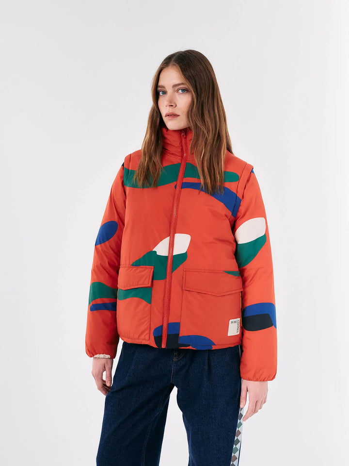 Brushstrokes printed puffer