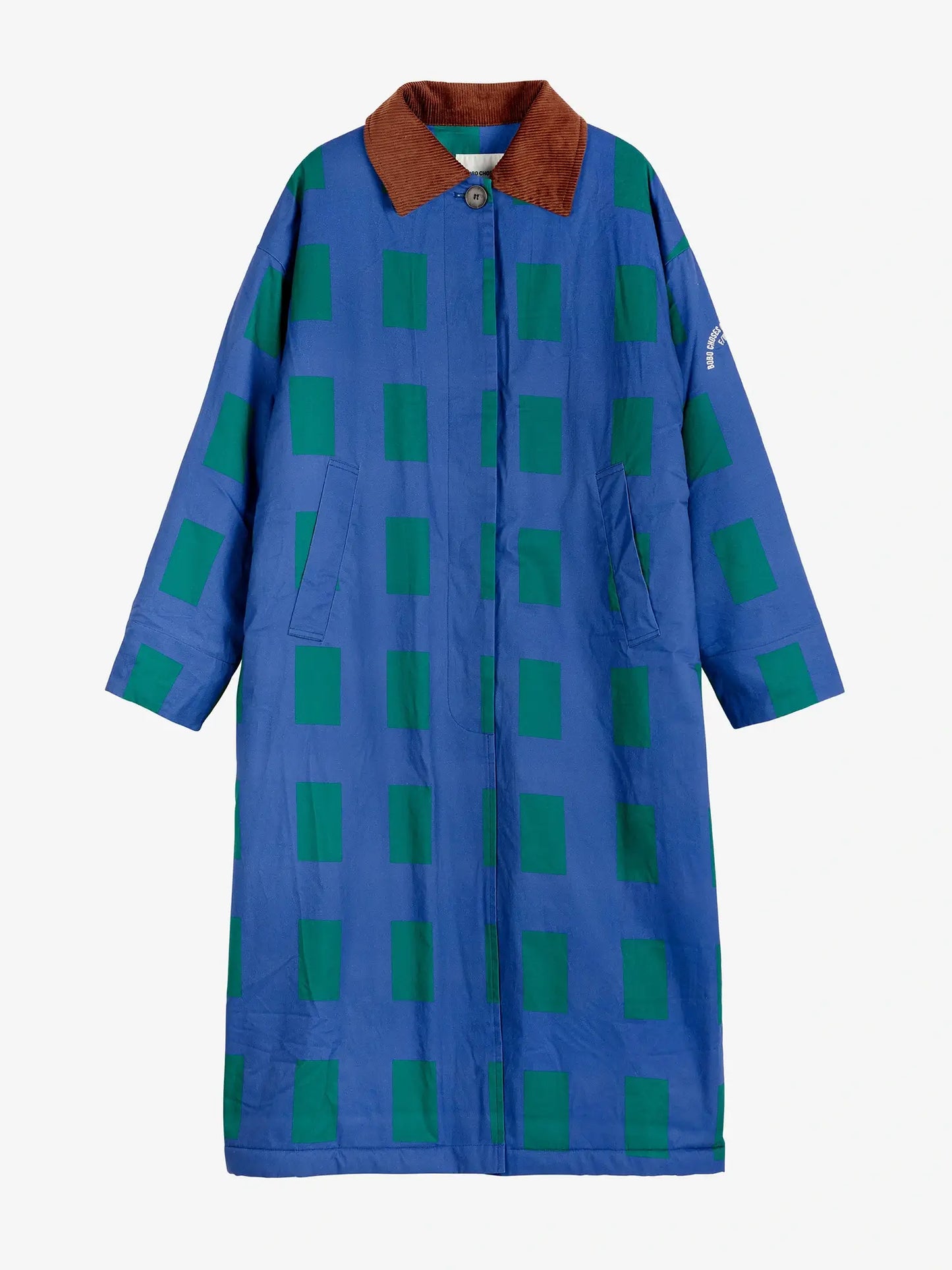 Color Game patched print long coat