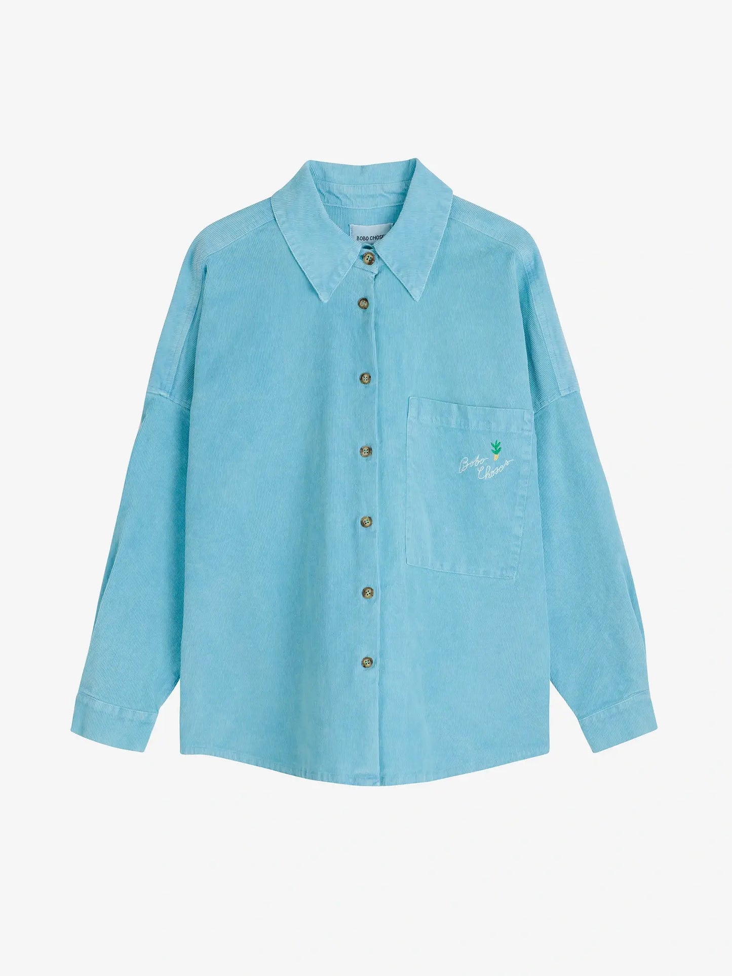 Embroidery corduroy overshirt