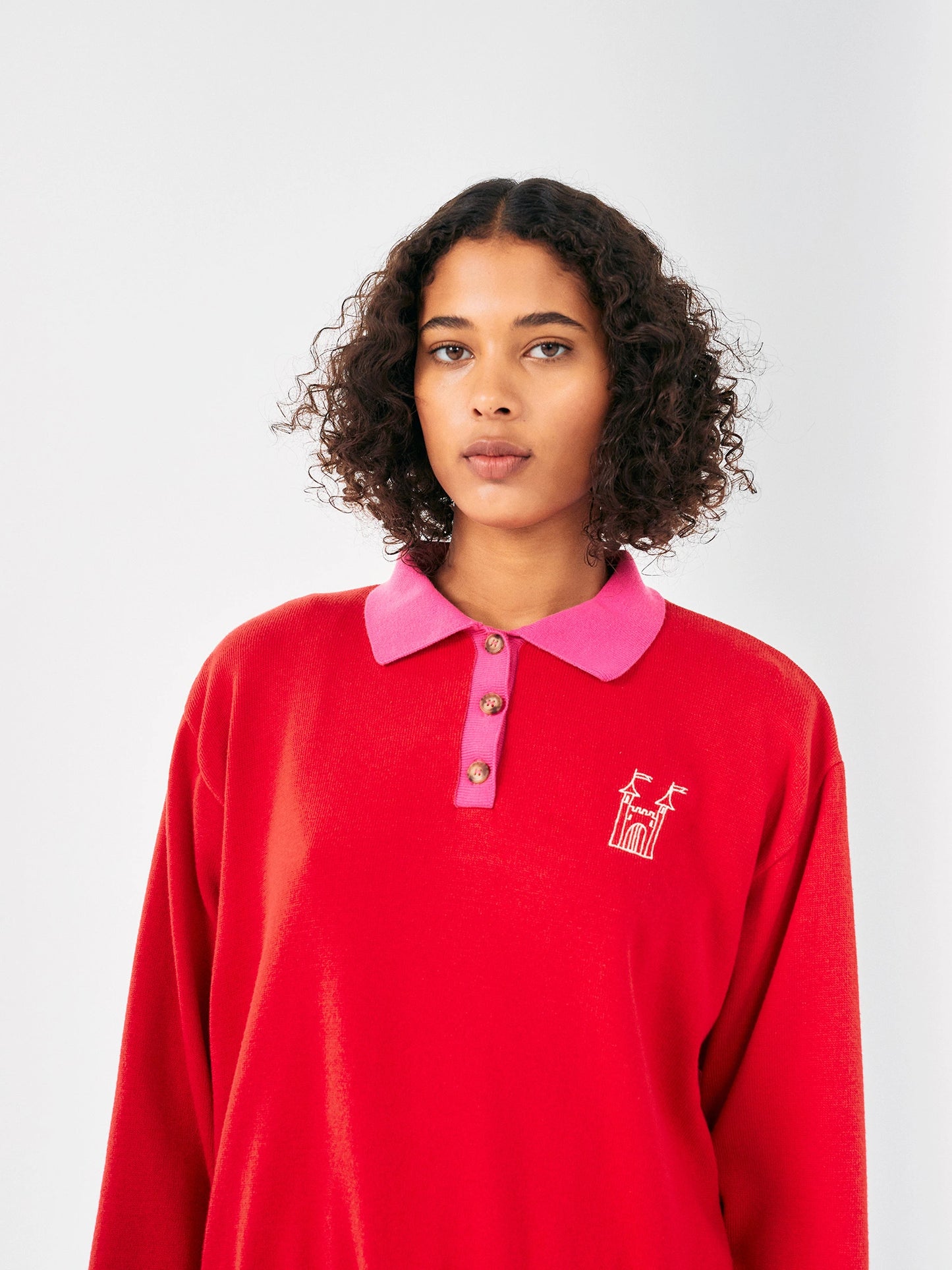 Pull polo blocs de couleur Faraway Castle