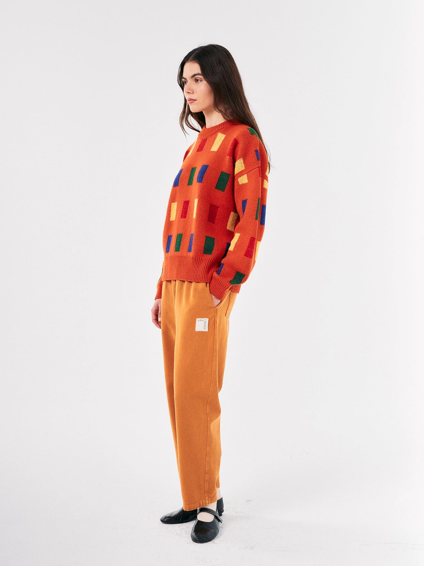 Color Game print jacquard jumper