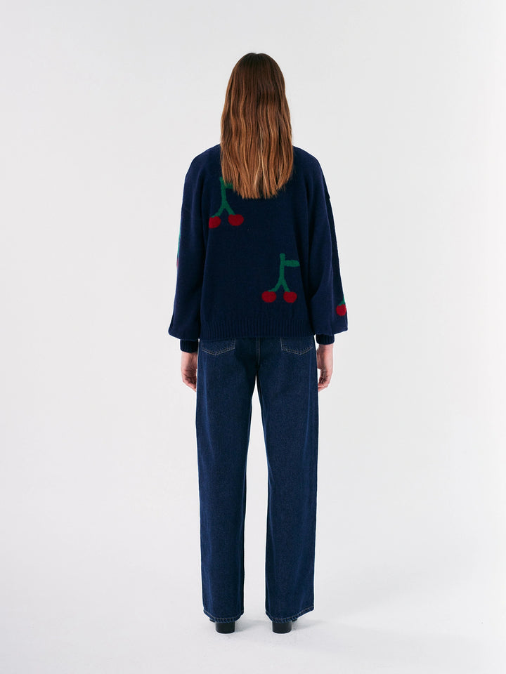 Jersei de coll alt estampat Cherry