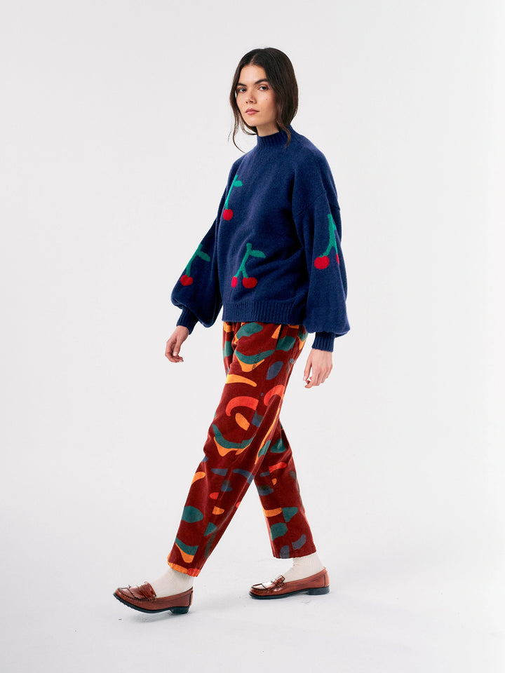 Jersei de coll alt estampat Cherry