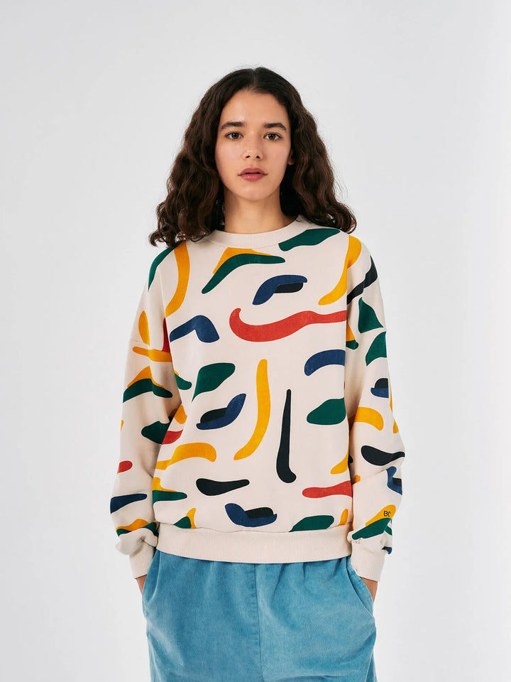 Sudadera estampada brochazos