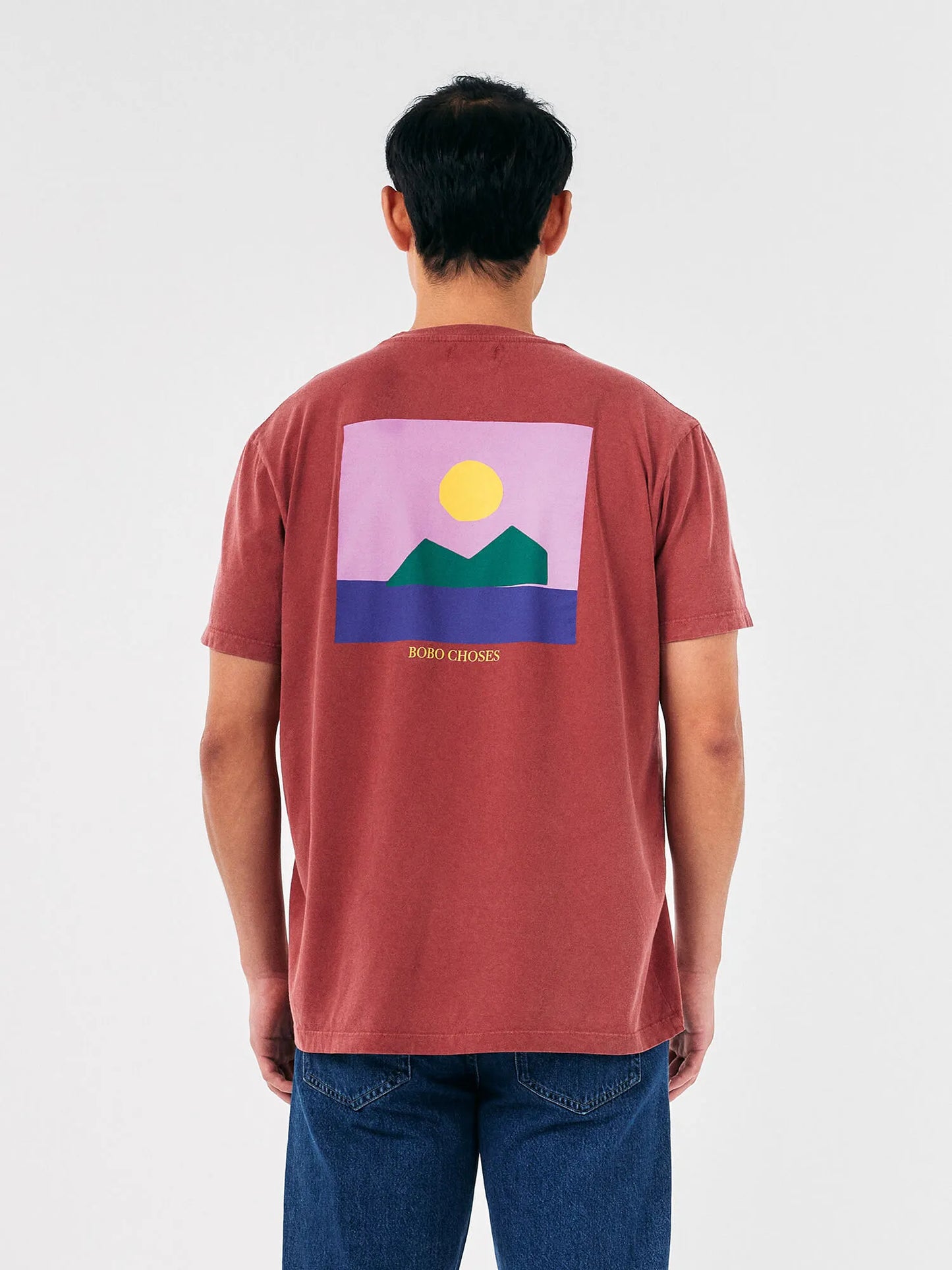 Sunset print unisex T-shirt