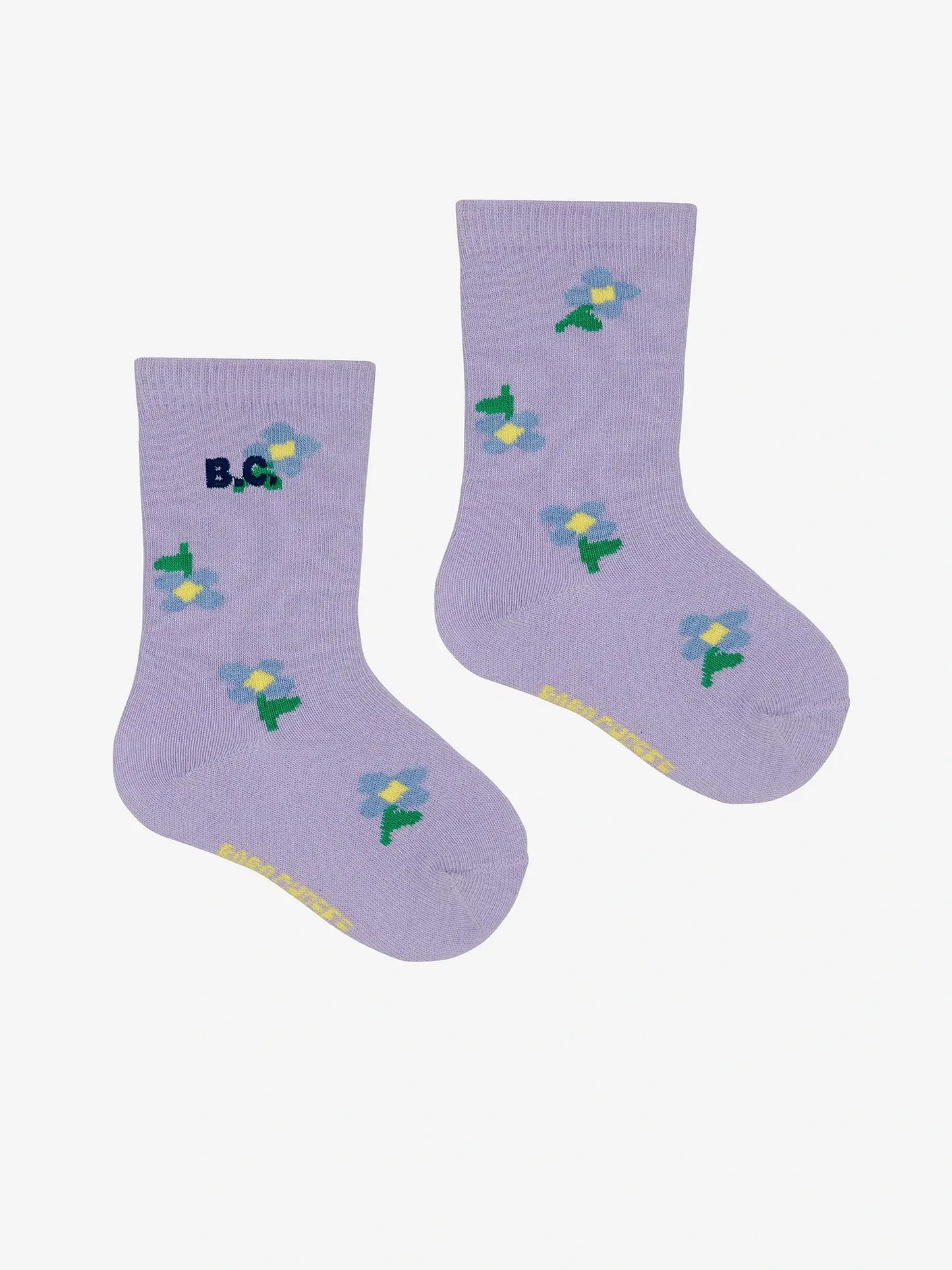 Lange Socken Pansy Flower Allover